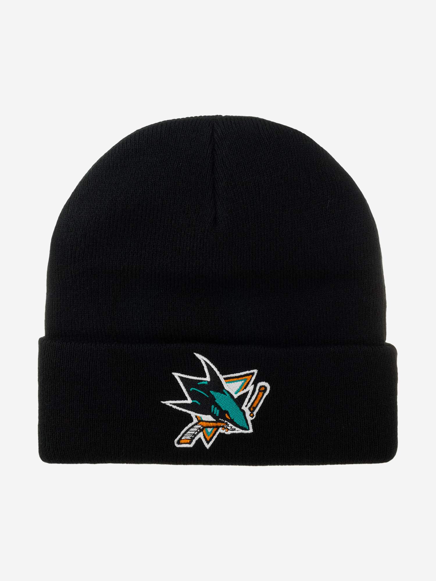  Шапка с отворотом MITCHELL NESS EU175-TEAMTALK-BLK San Jose Sharks NHL (черный), Черный