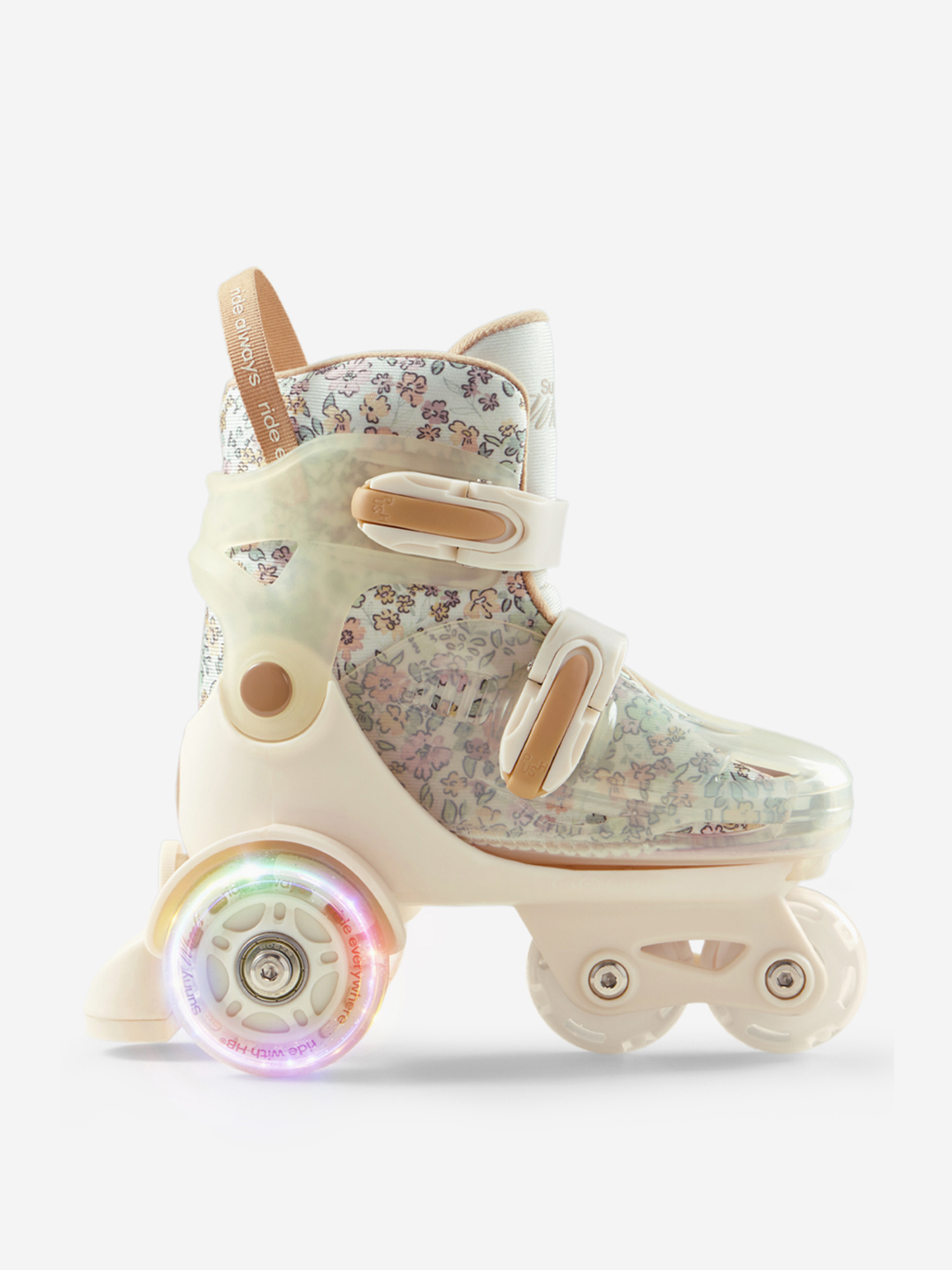 Изображение товара Раздвижные роликовые коньки SUNNY WHEELS для детей бежевые