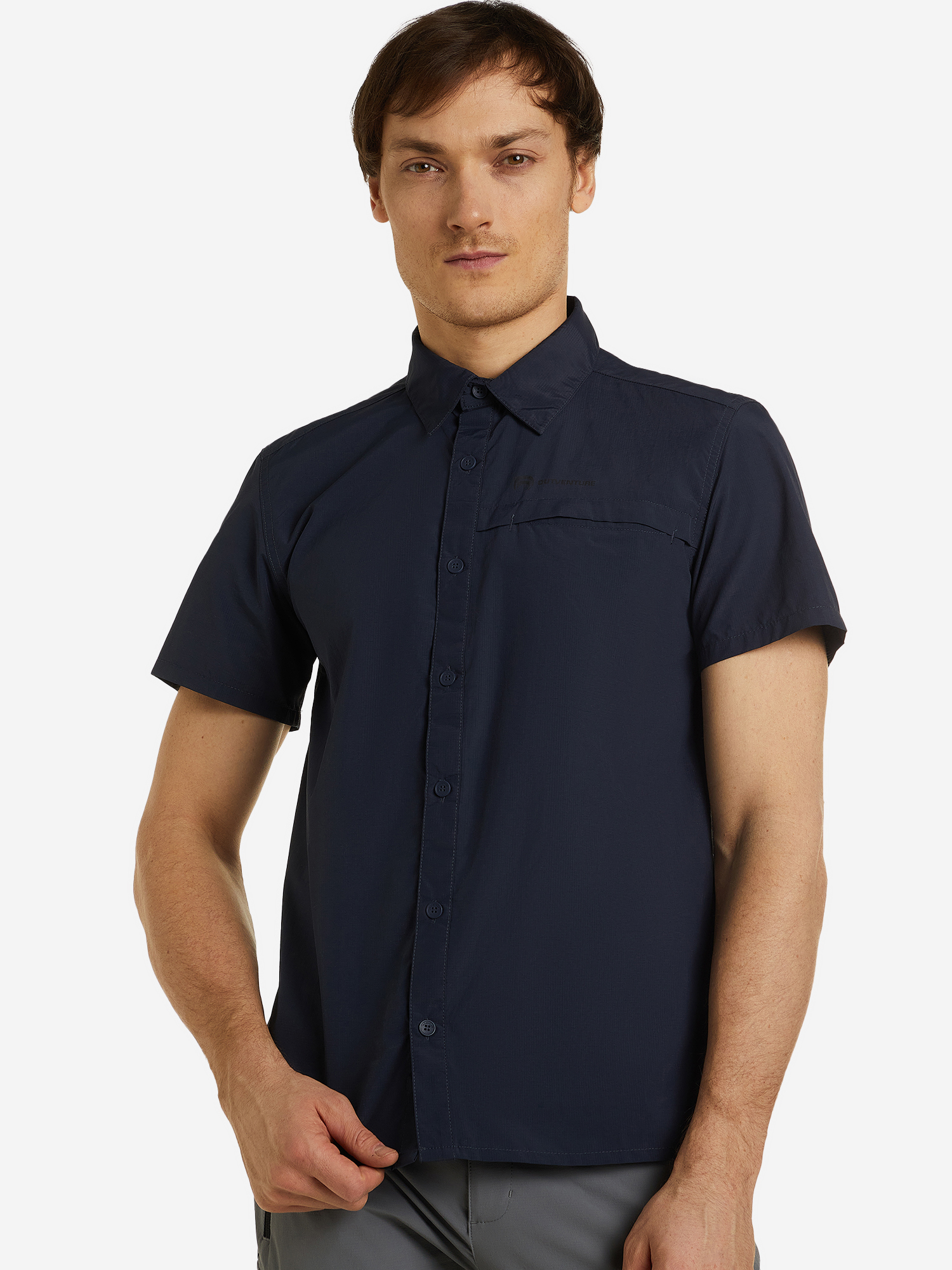 Рубашка с коротким рукавом мужская Outventure, Синий рубашка с коротким рукавом мужская outventure синий