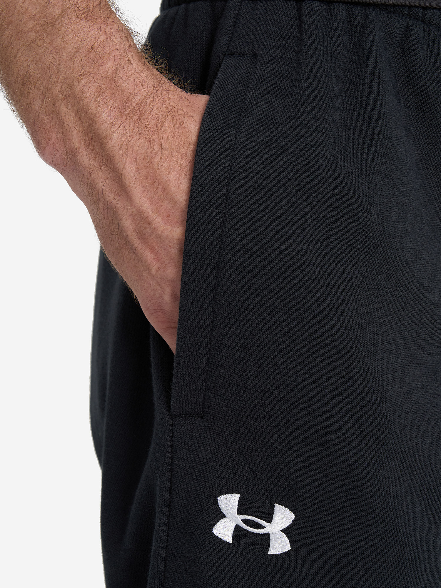 фото Брюки мужские under armour rival fleece, черный