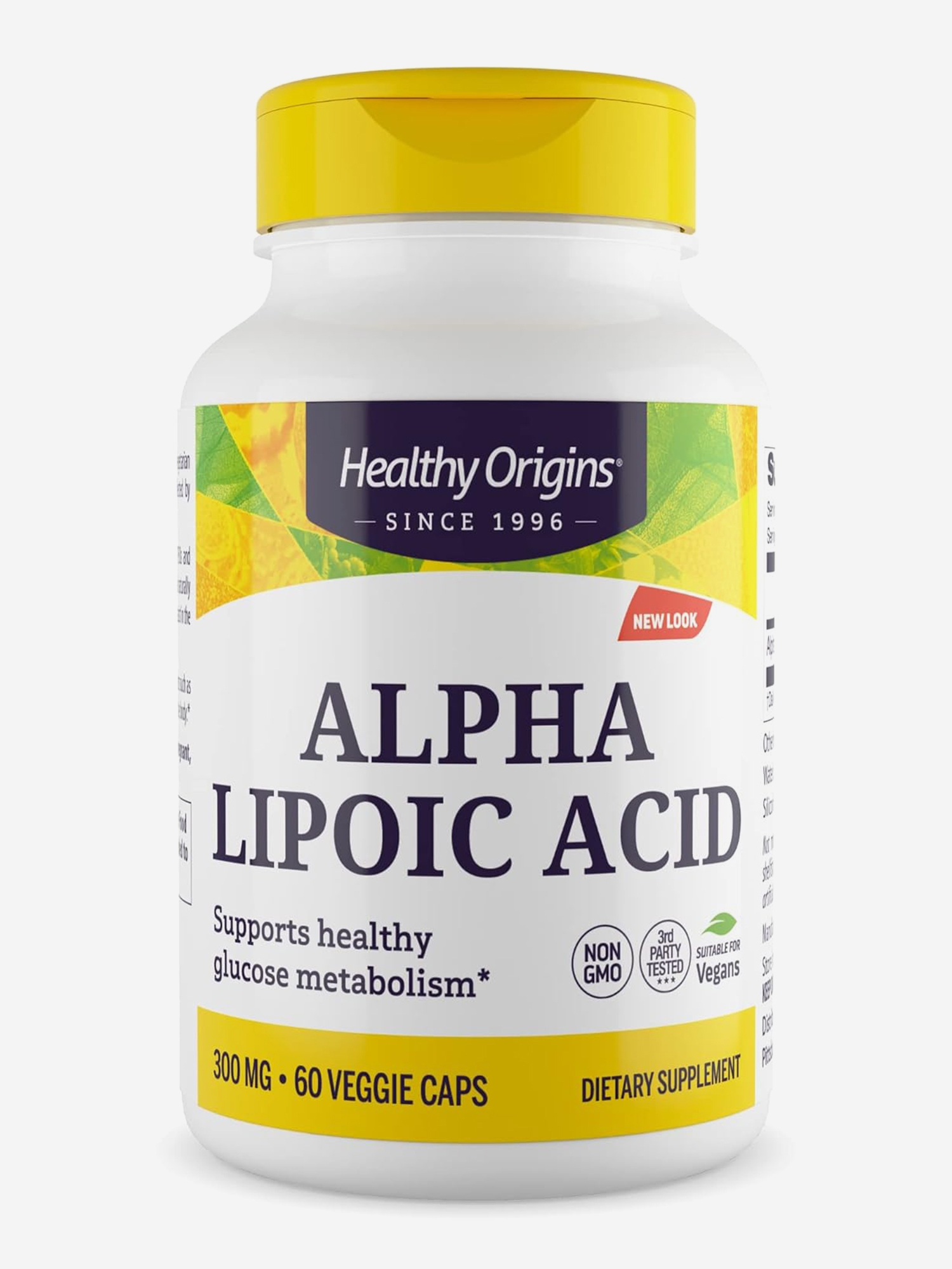 Изображение товара Альфа-липоевая кислота 300 мг 60 капсул Healthy Origins для здоровья и снижения веса