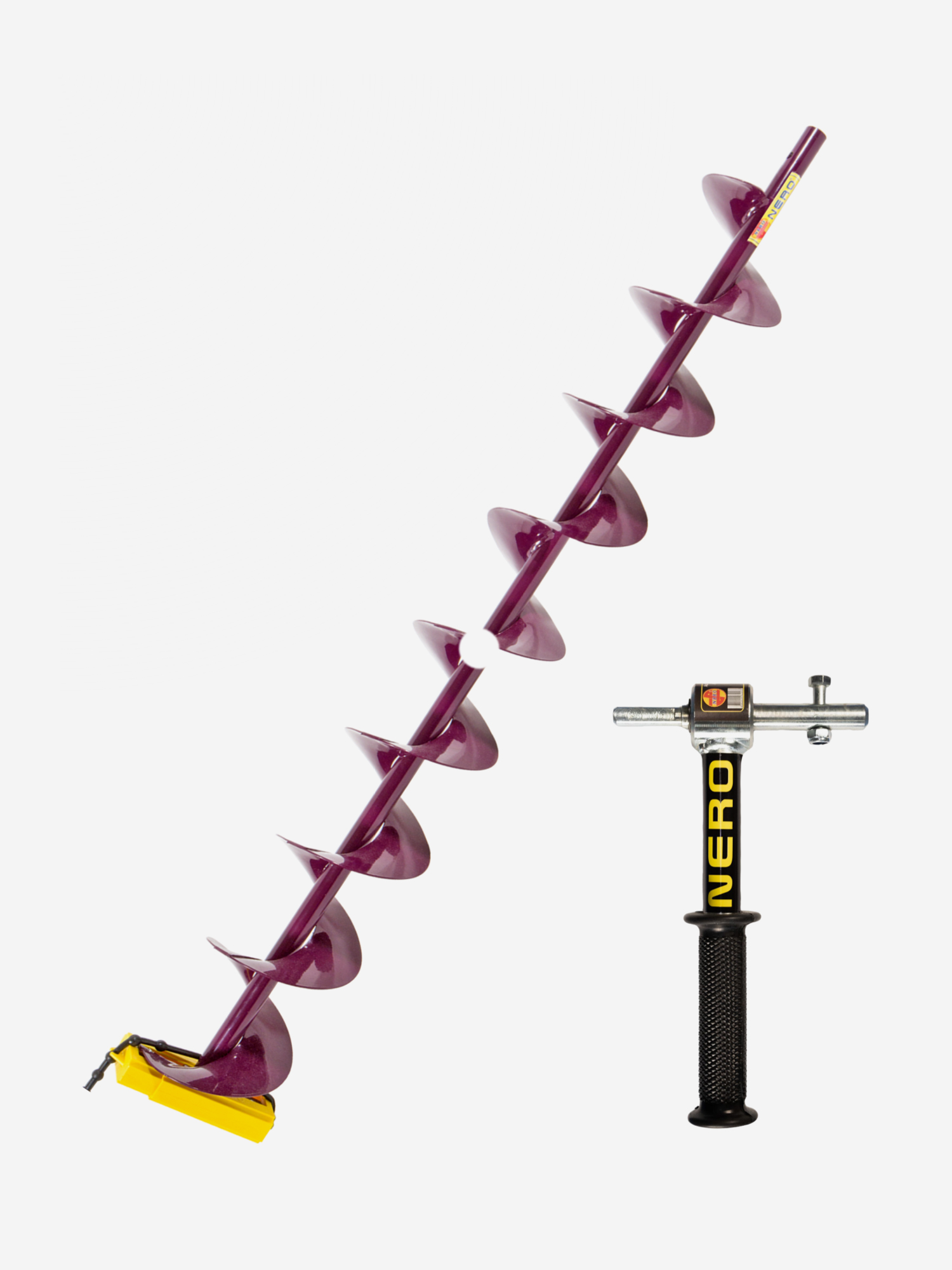 Изображение товара Комплект шнек Волжанка Nero 150 для шуруповерта 96 см адаптер с подшипником