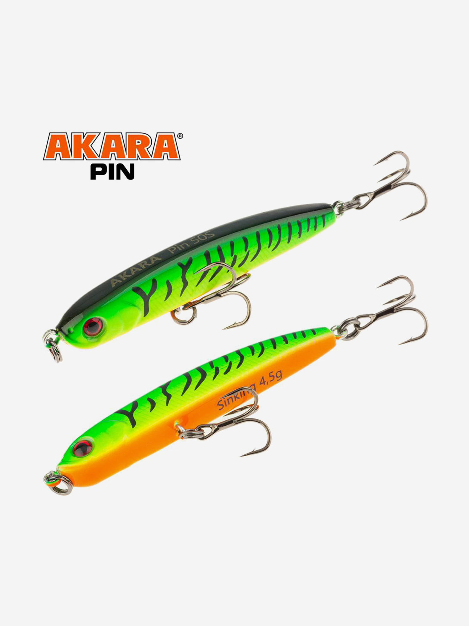 Изображение товара Воблер Akara Pin 50S стикбейт тонущий на окуня, жереха 4,5гр A-68