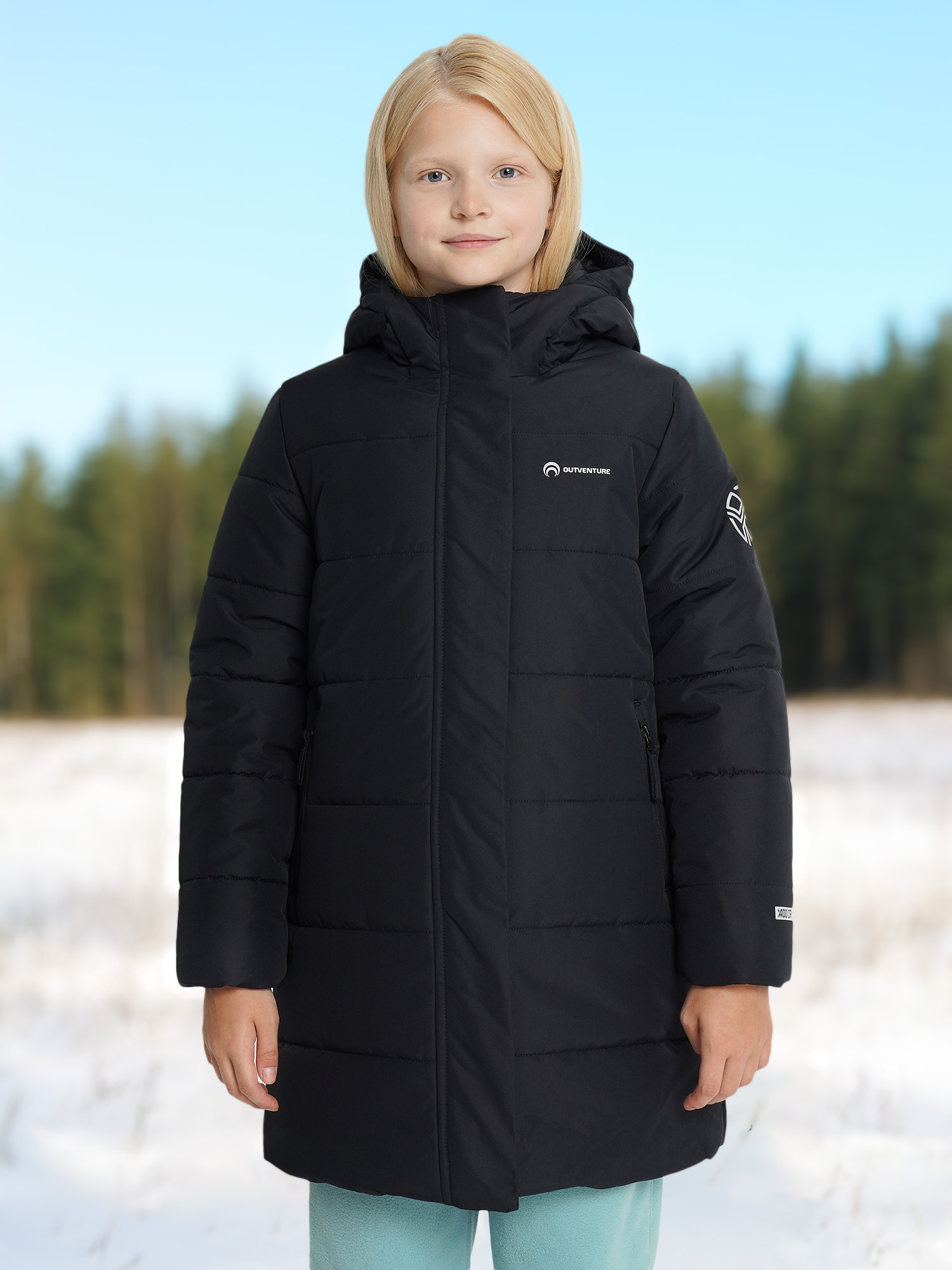 

Куртка утепленная для девочек Outventure, Черный