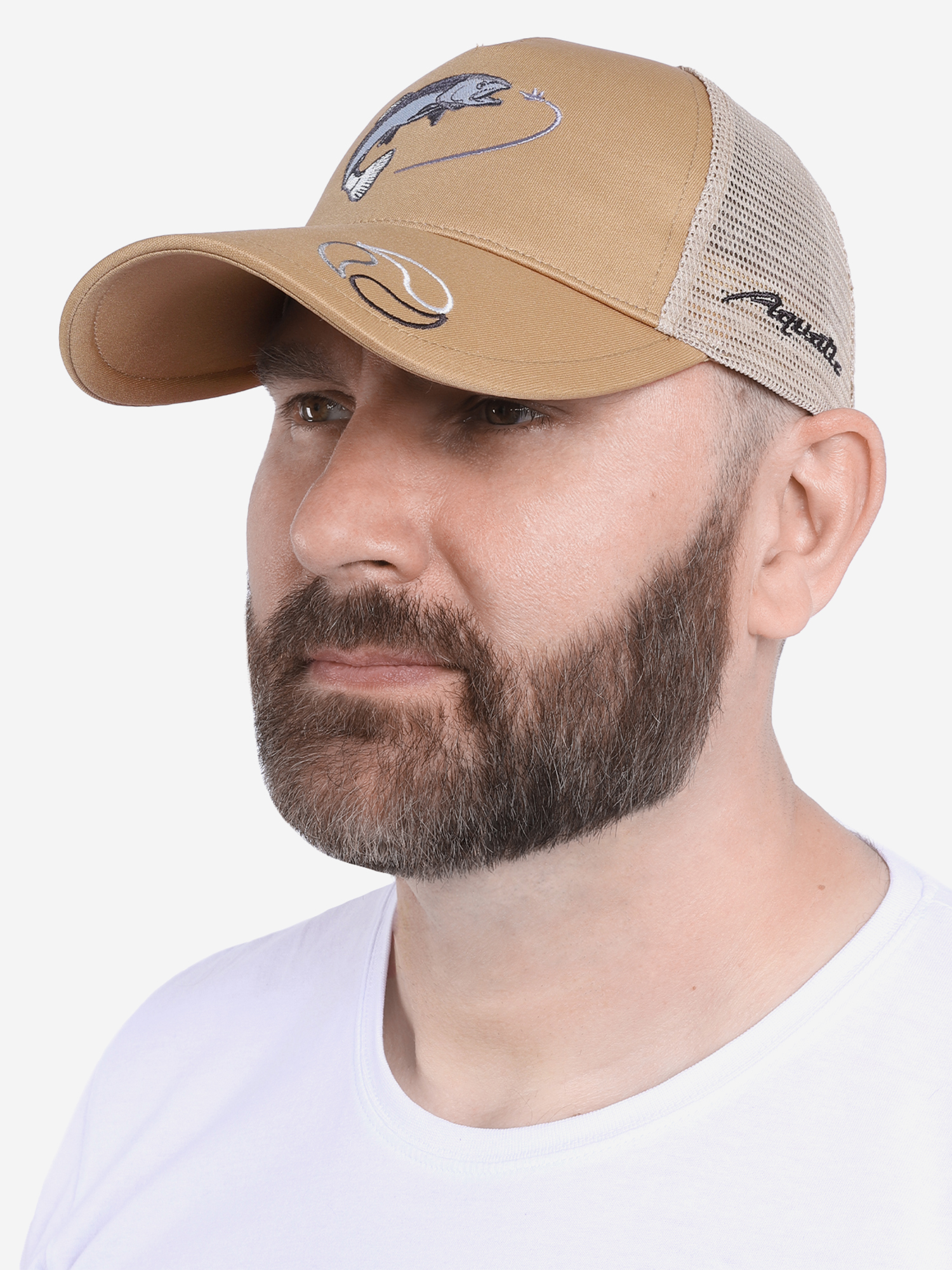 Изображение товара Кепка Aquatic с вышивкой КА-10Б летняя рыбалка Мужская изогнутый козырек