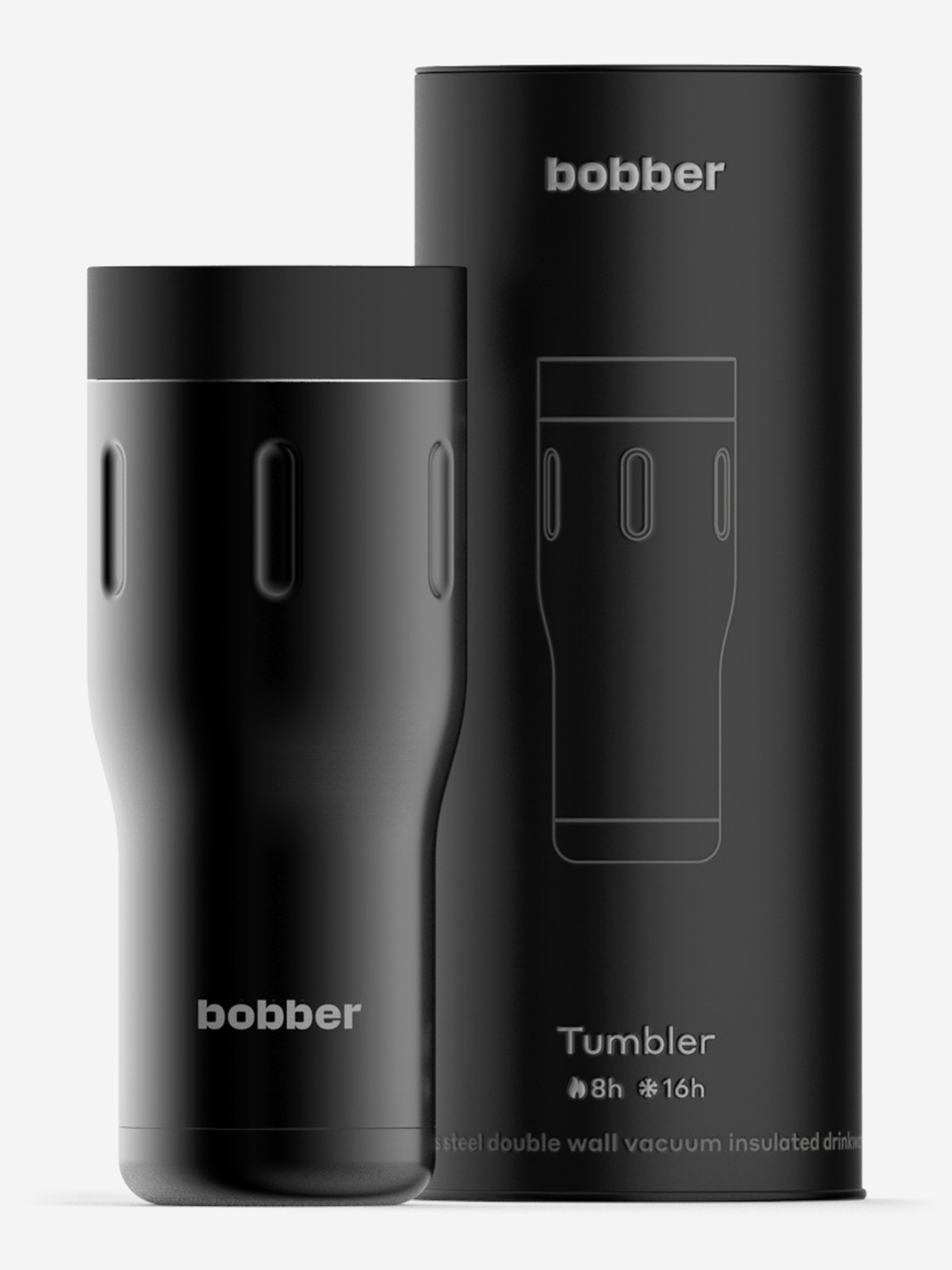 

Термокружка вакуумная BOBBER Tumbler 470 мл, крышка 360, тепло до 8 часов, черный, Черный