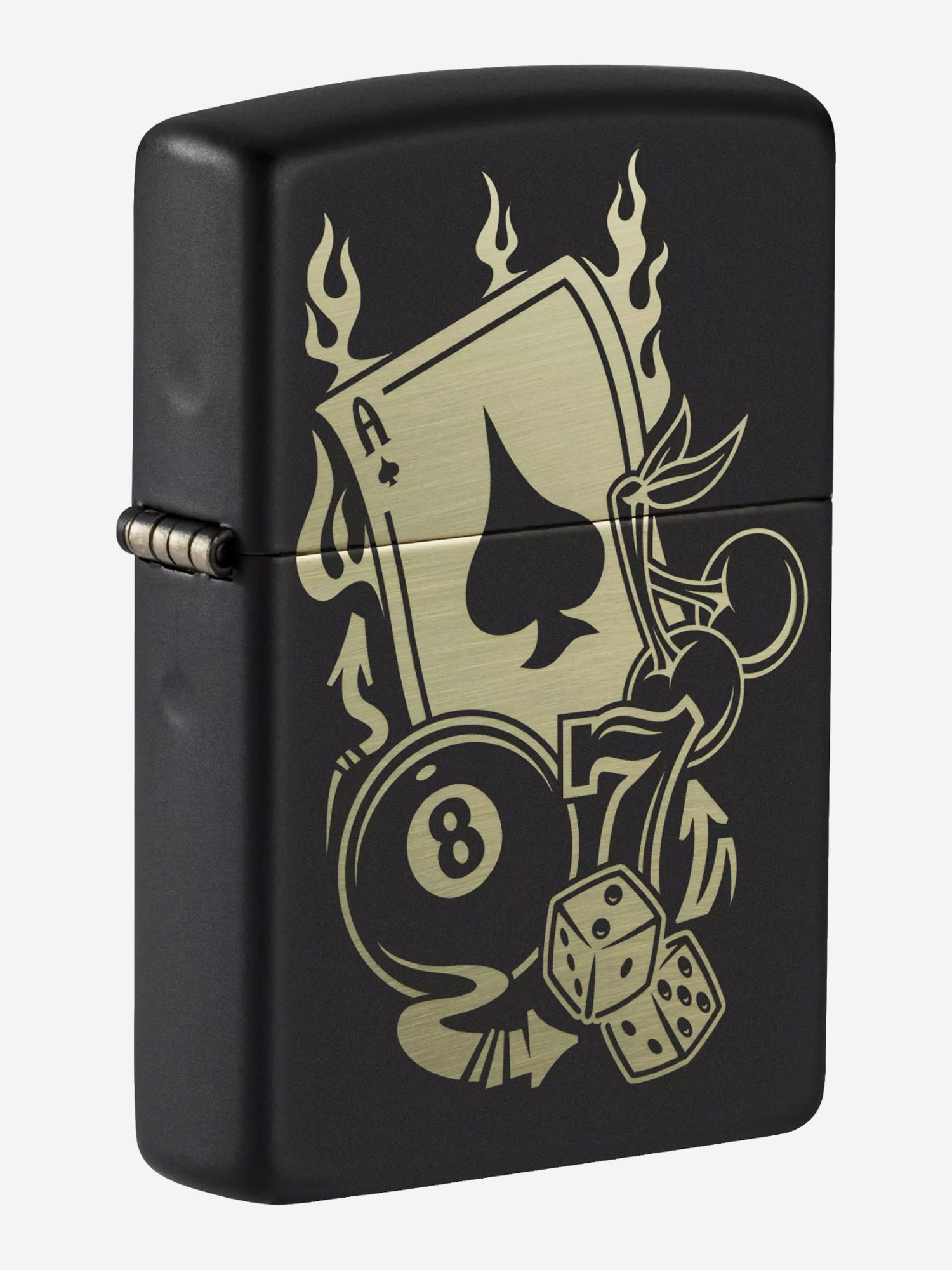 

Зажигалка бензиновая ZIPPO 49257 Gambling, Черный