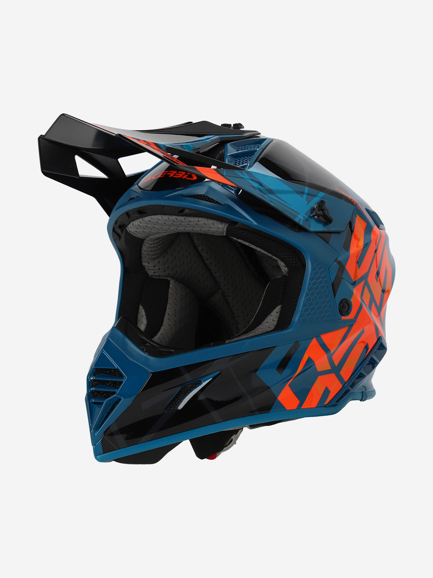 

Мотошлем кроссовый взрослый Acerbis X-TRACK 22-06 Black/Green, Синий