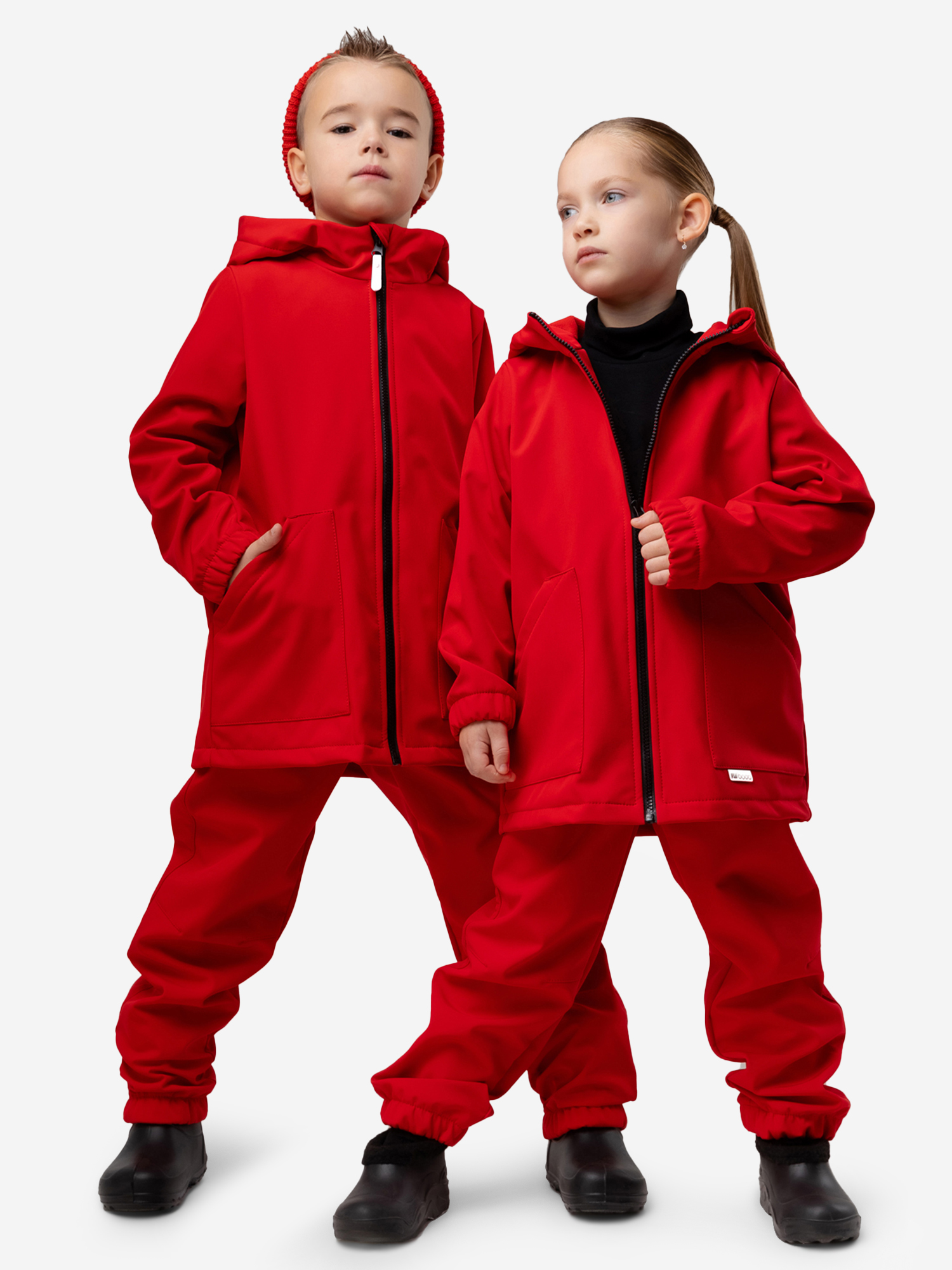 Изображение товара Костюм софтшелл bodo для детей красный демисезонный водоотталкивающий