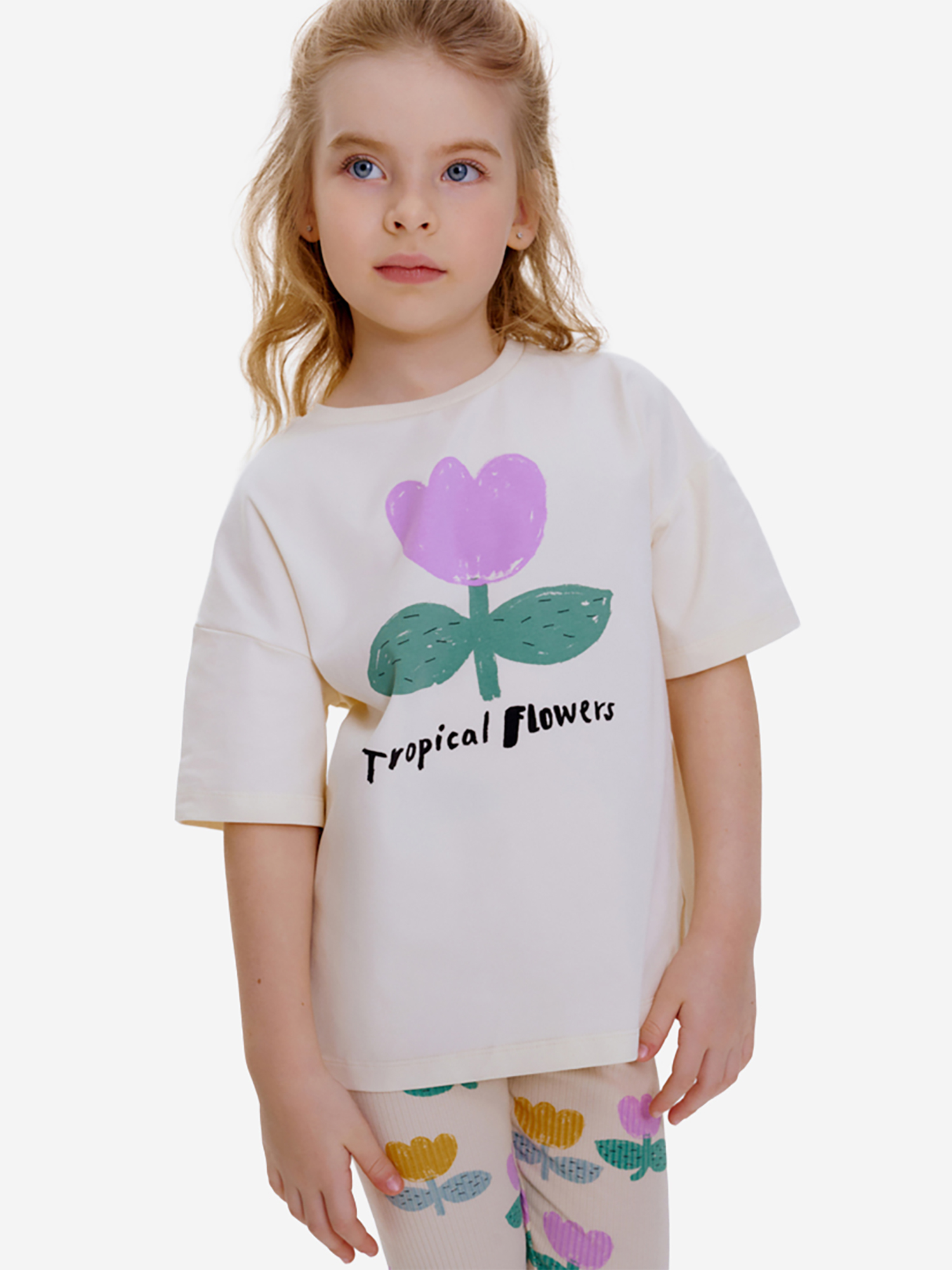 Изображение товара Футболка для девочки Artie с коротким рукавом натуральный хлопок