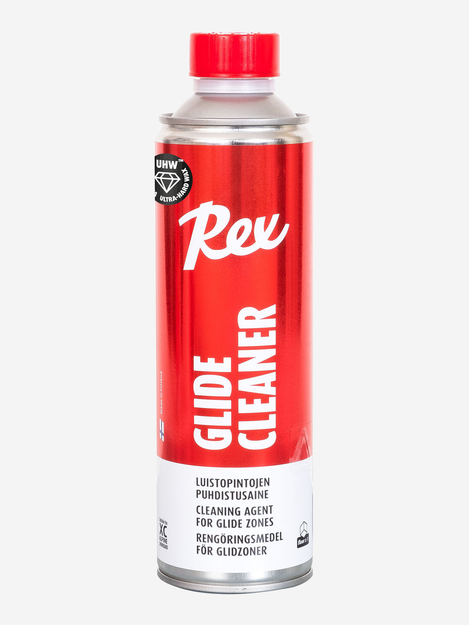 

Смывка для мазей скольжения REX, GLIDE CLEANER UHW, 500 мл, Красный