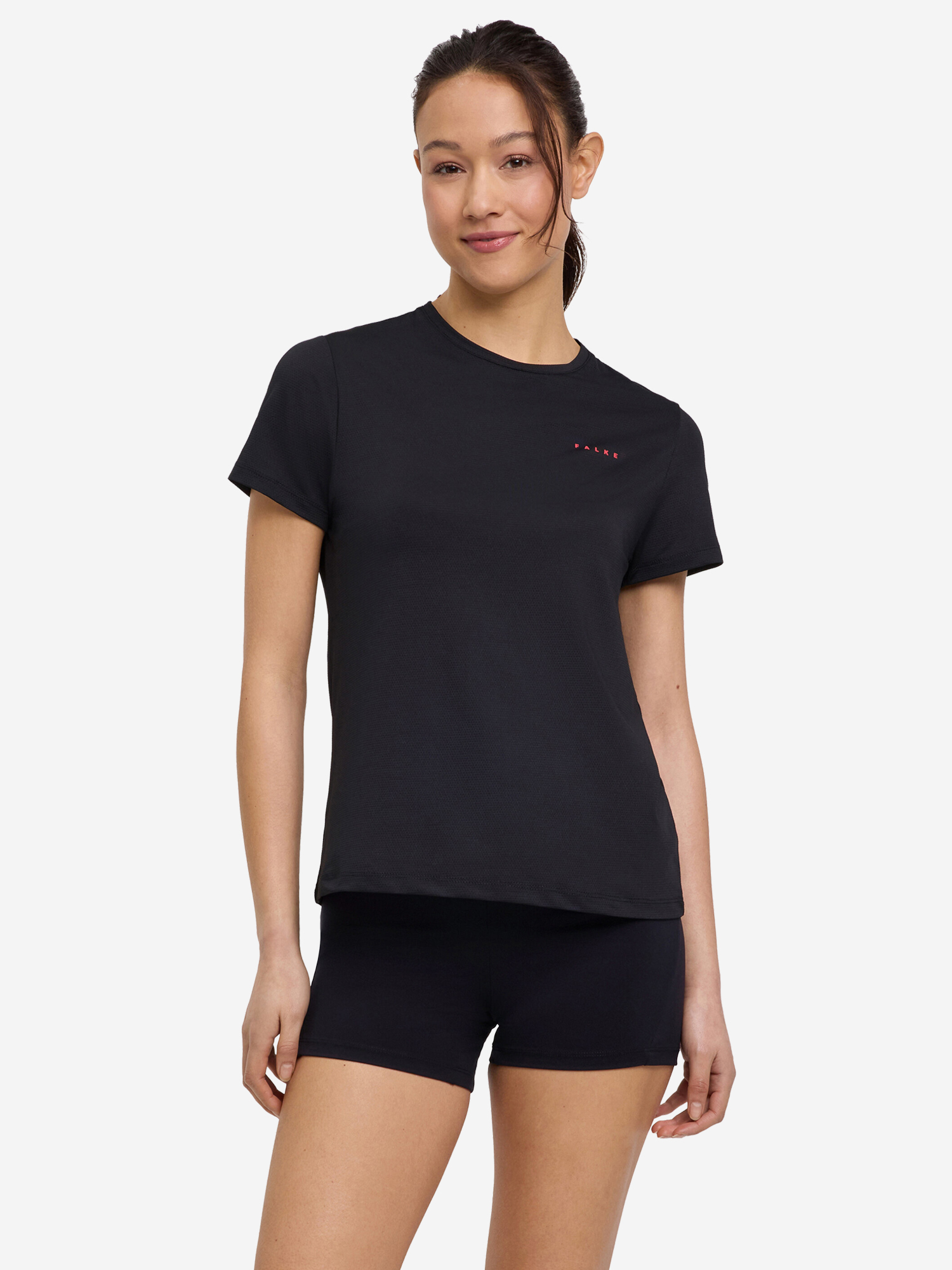 Изображение товара Женская спортивная футболка FALKE с логотипом, черная