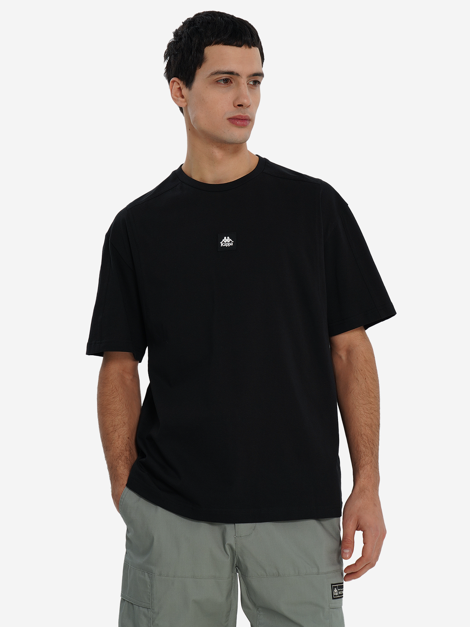 Изображение товара Мужская футболка Kappa с логотипом, натуральный хлопок, свободный покрой