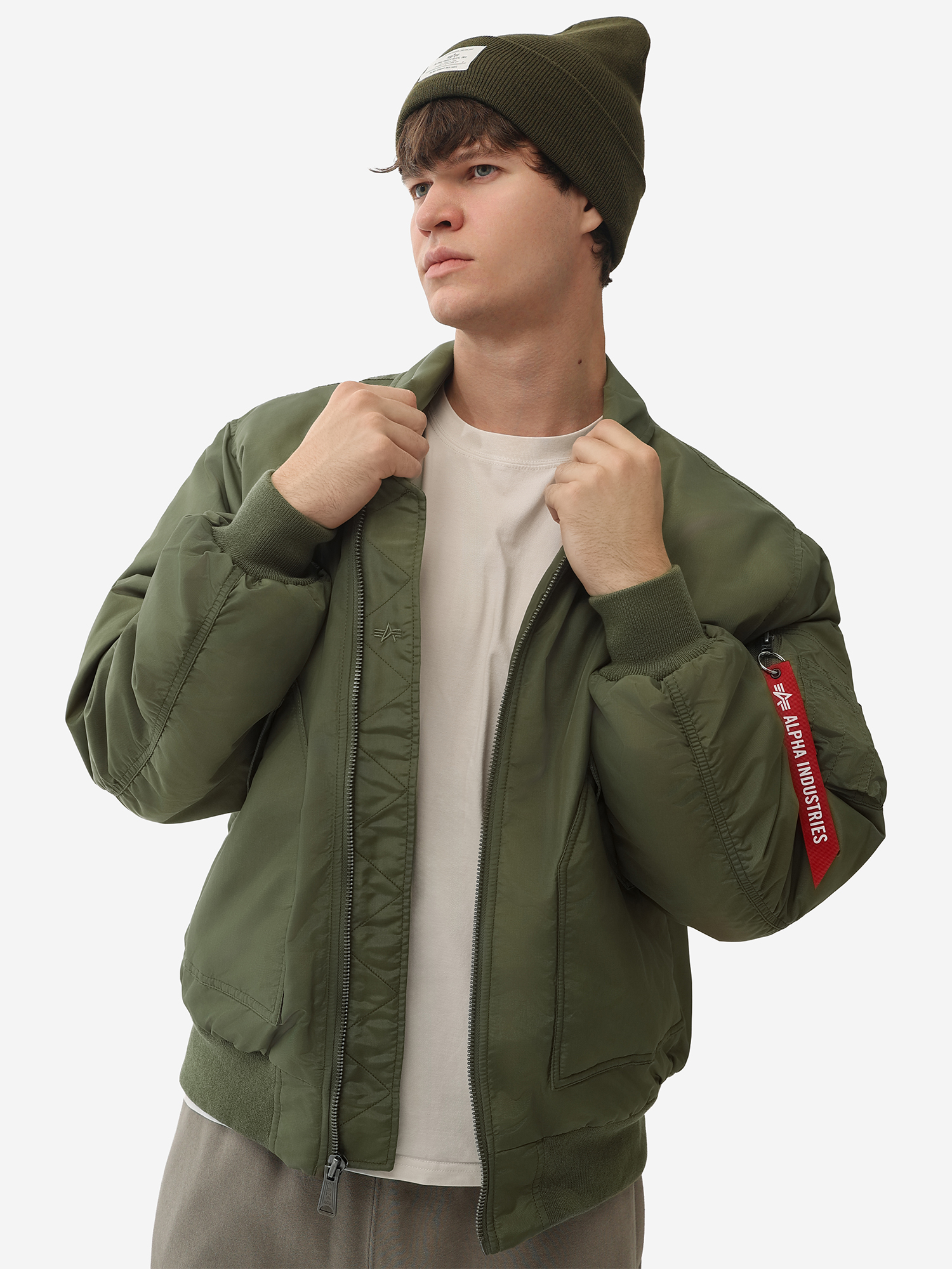 Изображение товара Бомбер утепленный мужской CWU 45/P Oxford Alpha Industries, Болотный