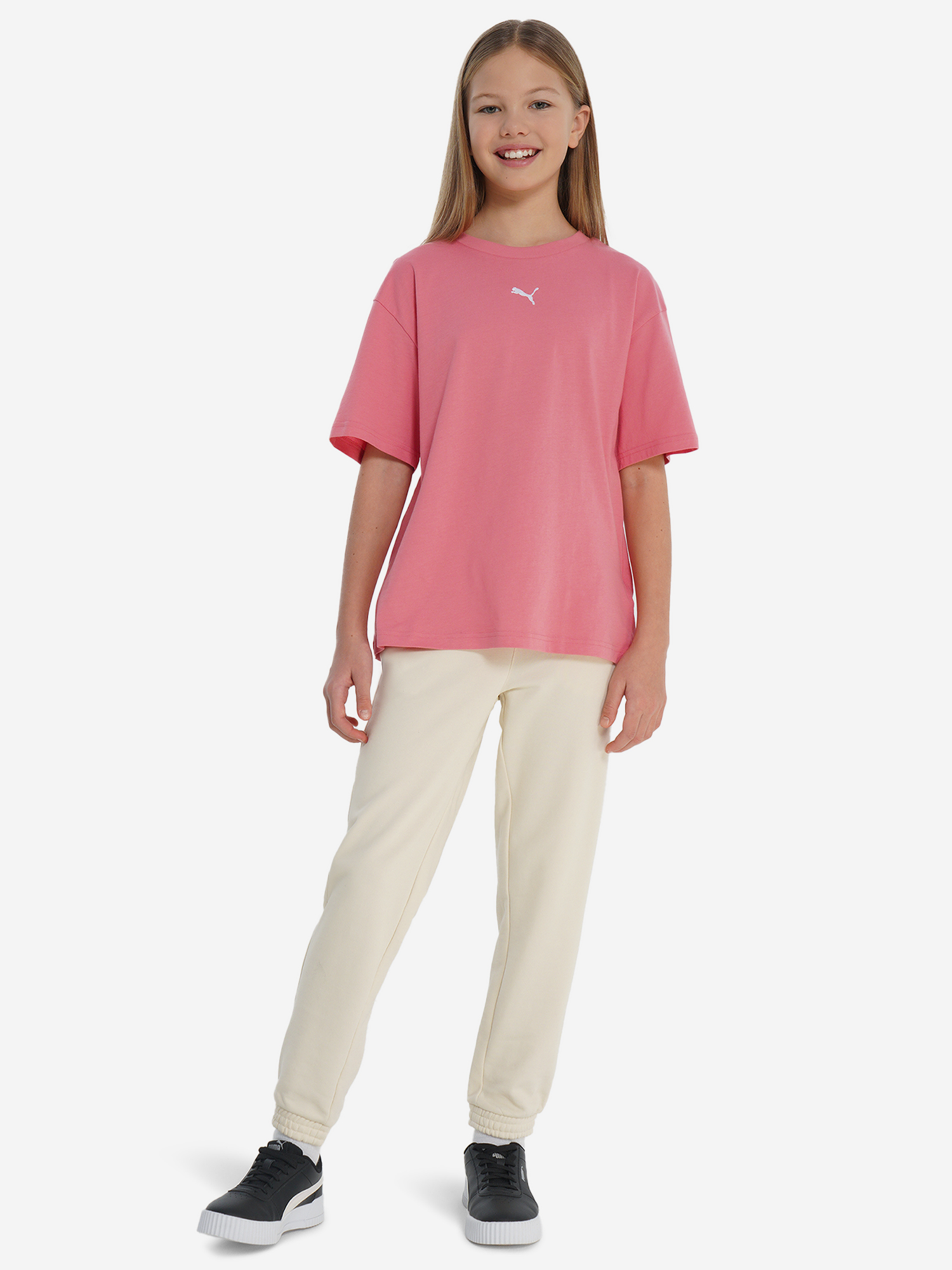 Футболка для девочек PUMA Ess Boxy G, Розовый 4