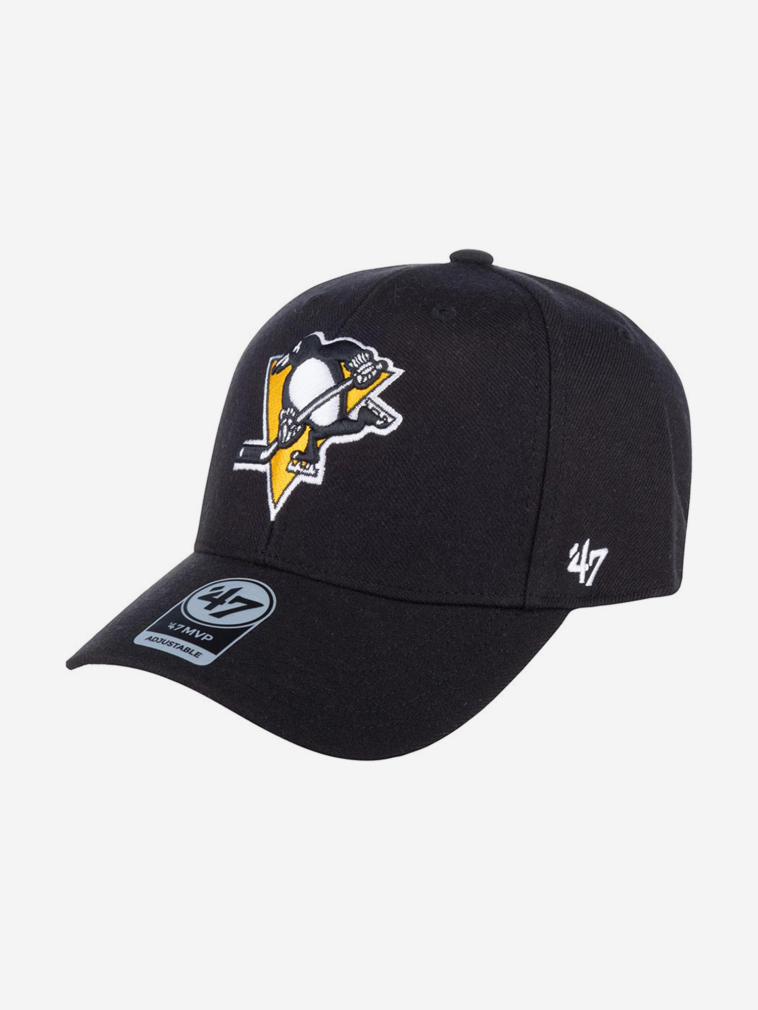 Бейсболка 47 BRAND H-MVP15WBV Pittsburgh Penguins NHL (черный), Черный бейсболка 47 brand b mvp15wbv washington nationals mlb