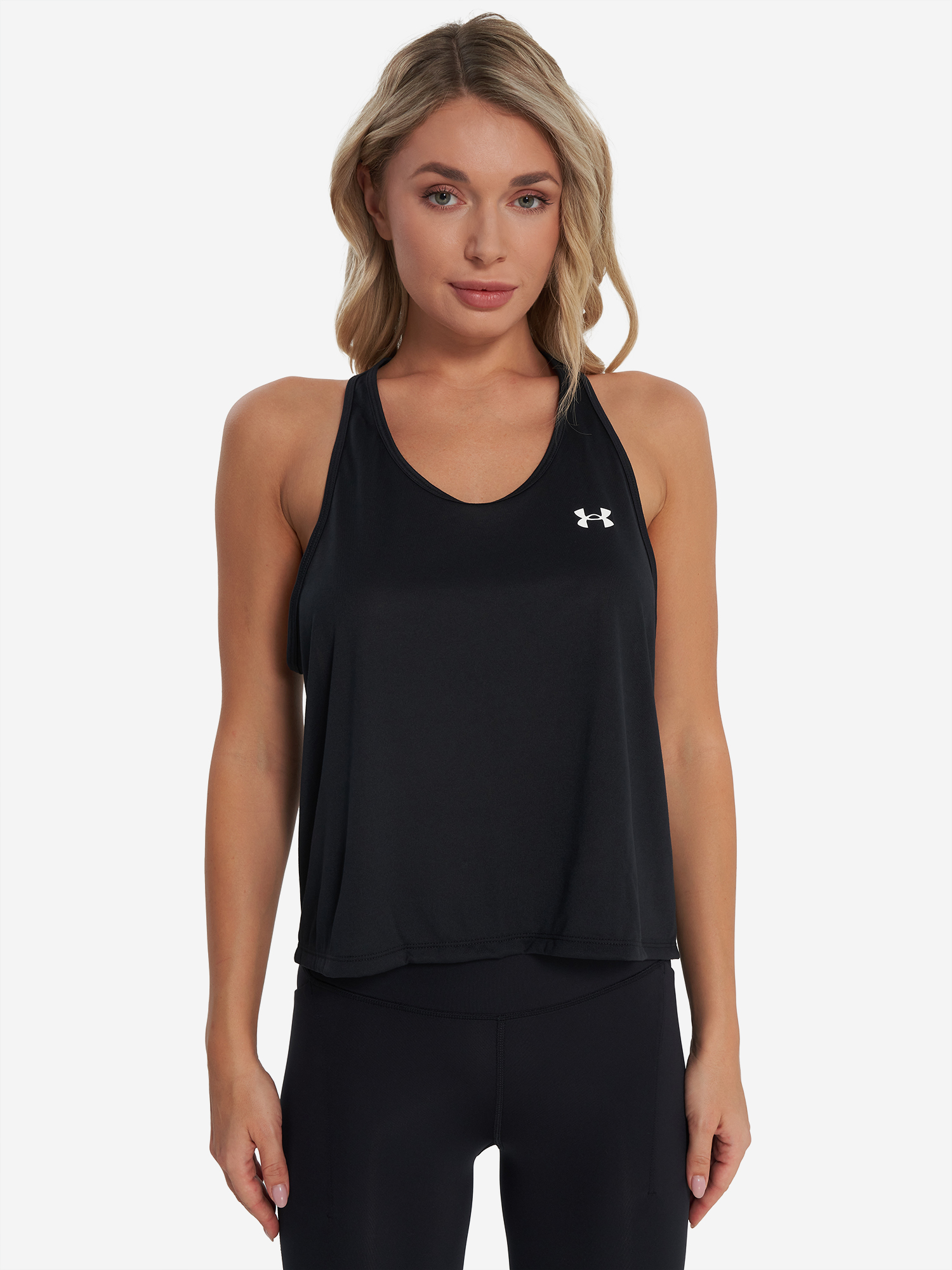 фото Майка женская under armour tech swing tank, черный