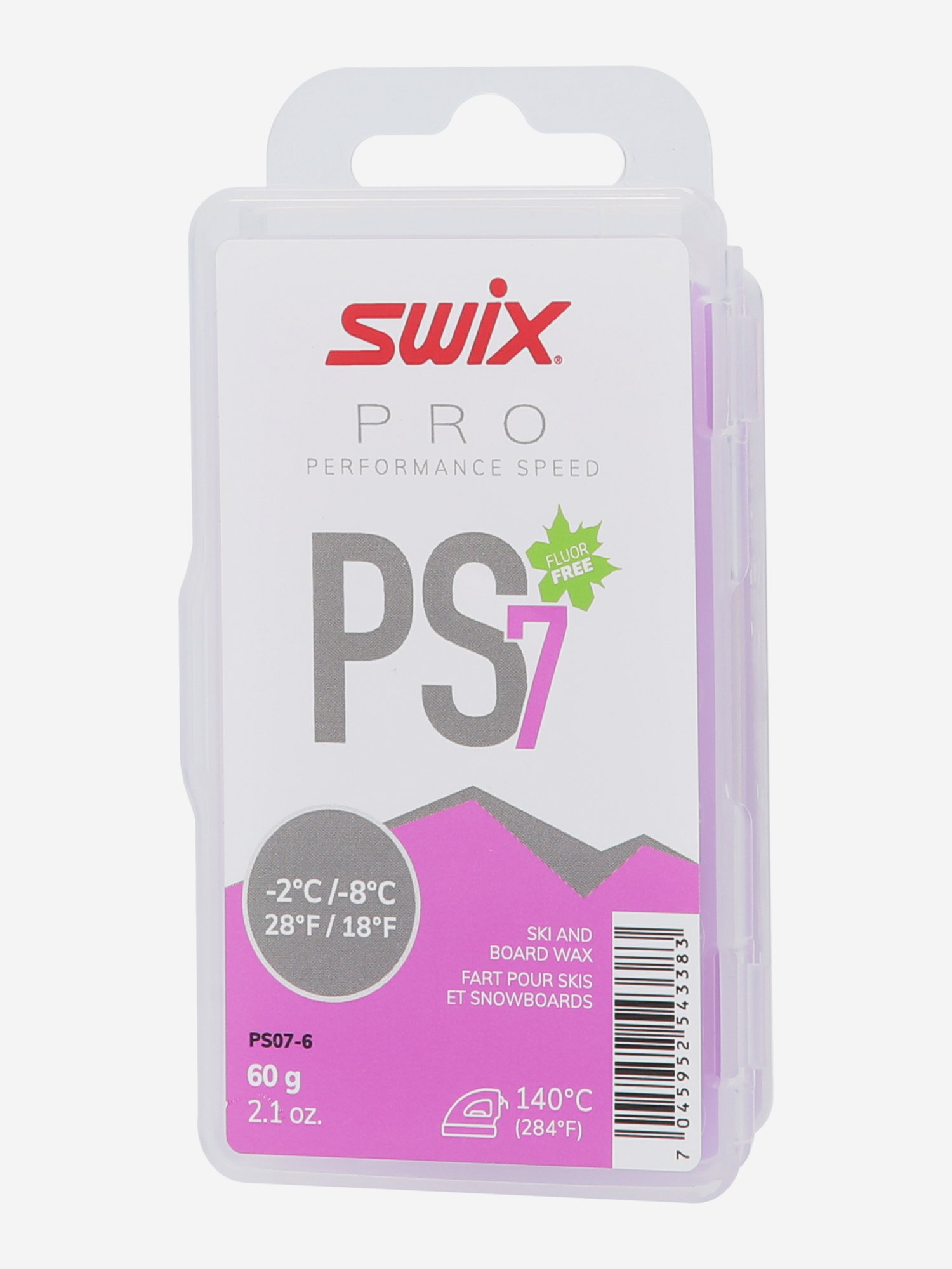 

Мазь скольжения твердая Swix PS7 Violet, -2°C/-8°C, 60 г, Фиолетовый