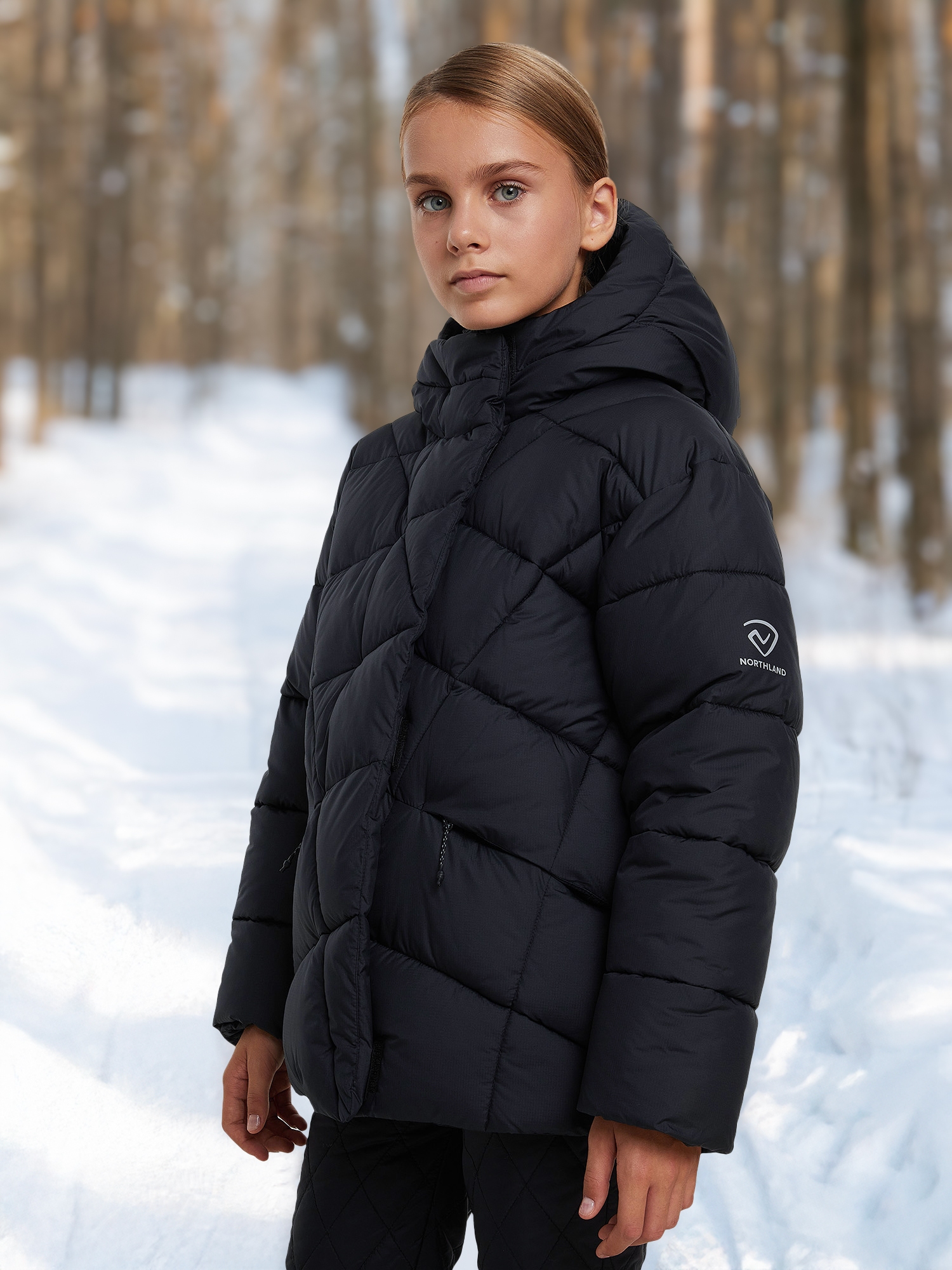 

Пуховик для девочек Northland, Черный