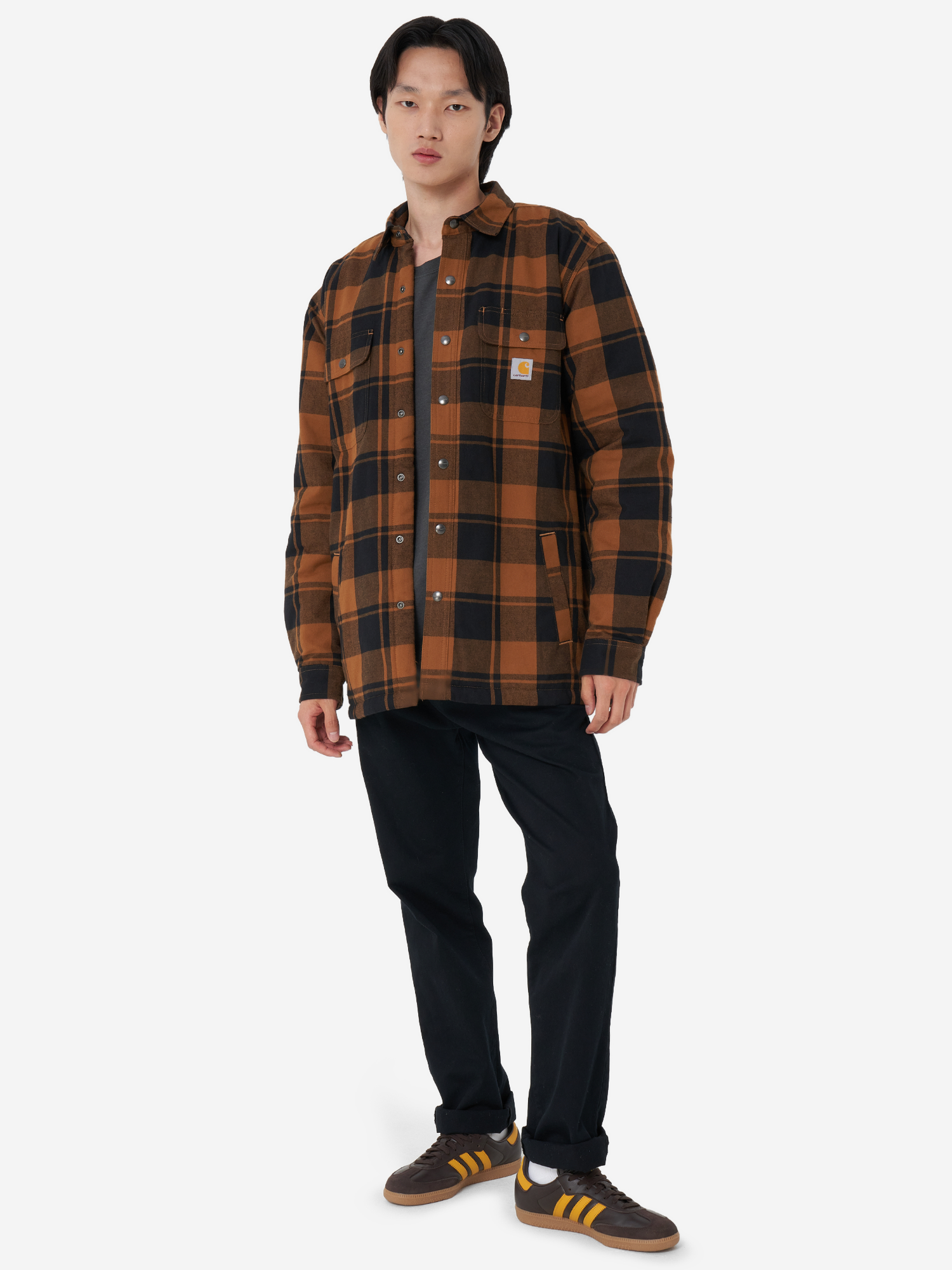 Рубашка мужская Carhartt, Коричневый 105939C2H-211, размер 48 - фото 4