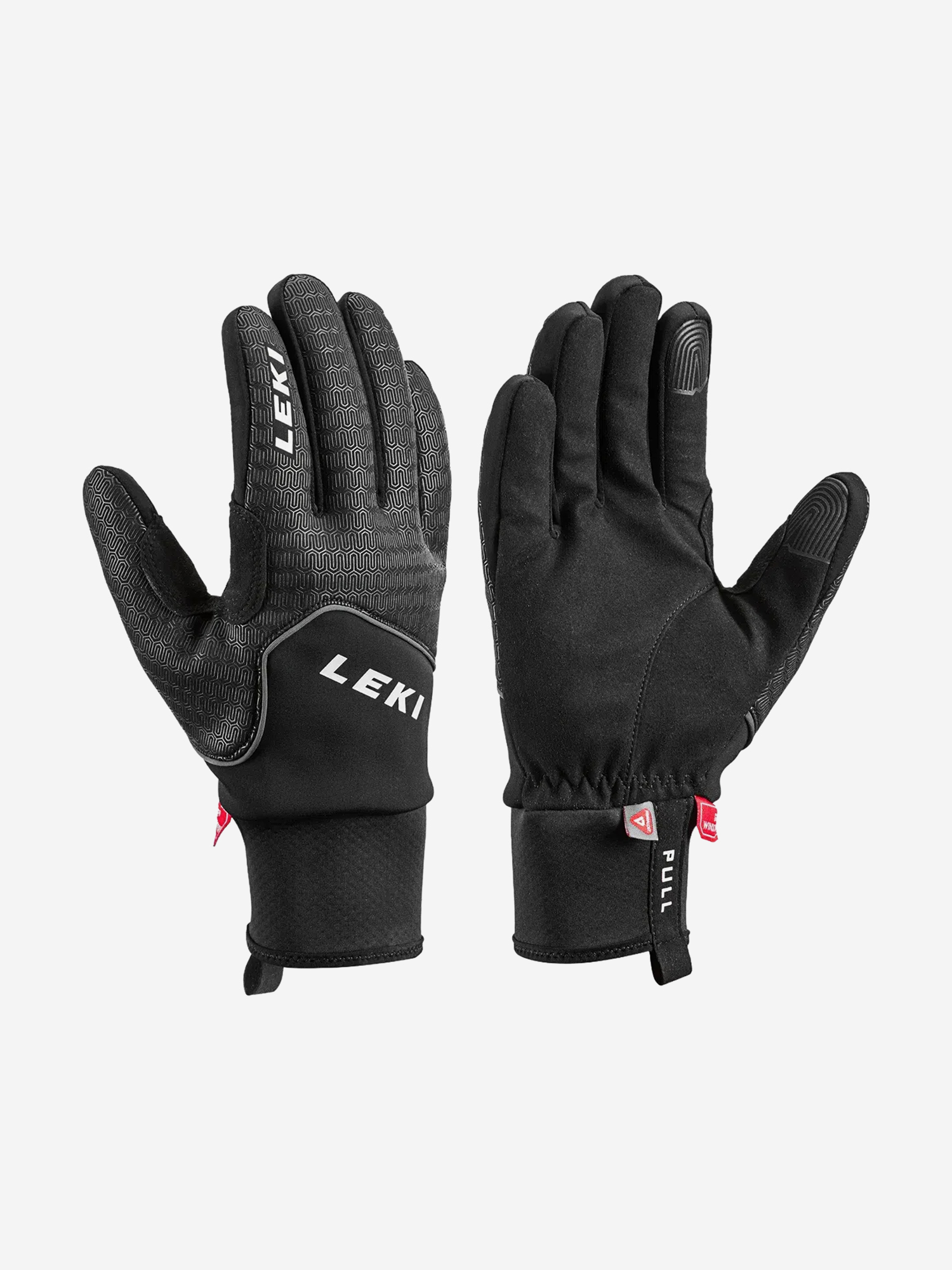 Изображение товара Перчатки LEKI Nordic Thermo для бега и лыжных прогулок, черные, теплоизоляция до -20°C