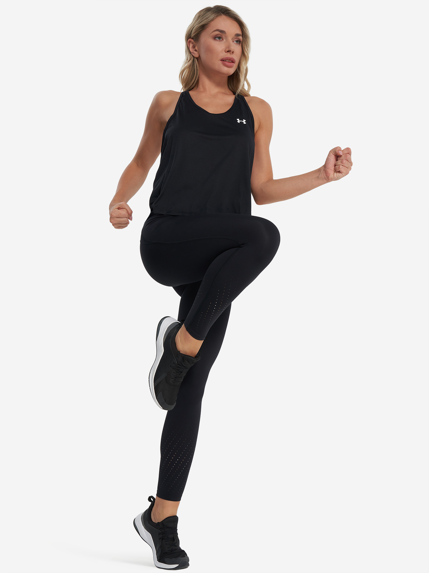 фото Майка женская under armour tech swing tank, черный