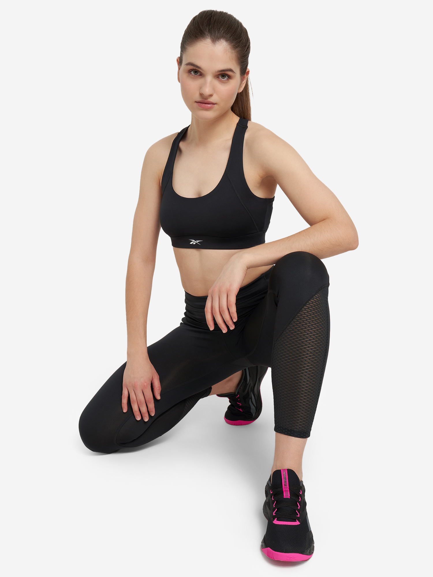 фото Топ бра спортивный reebok train, черный