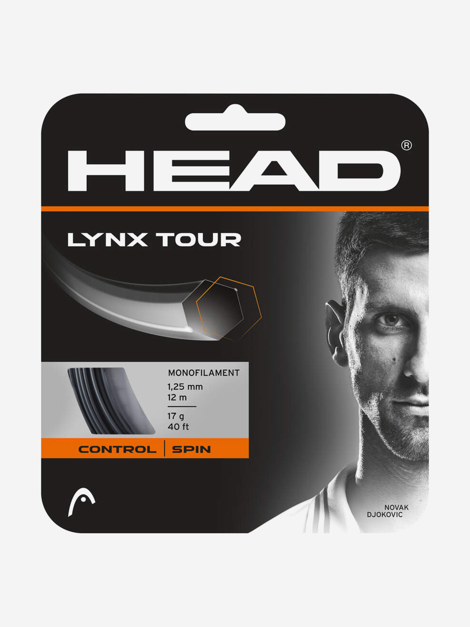 Струна для большого тенниса Head Lynx Tour, Черный