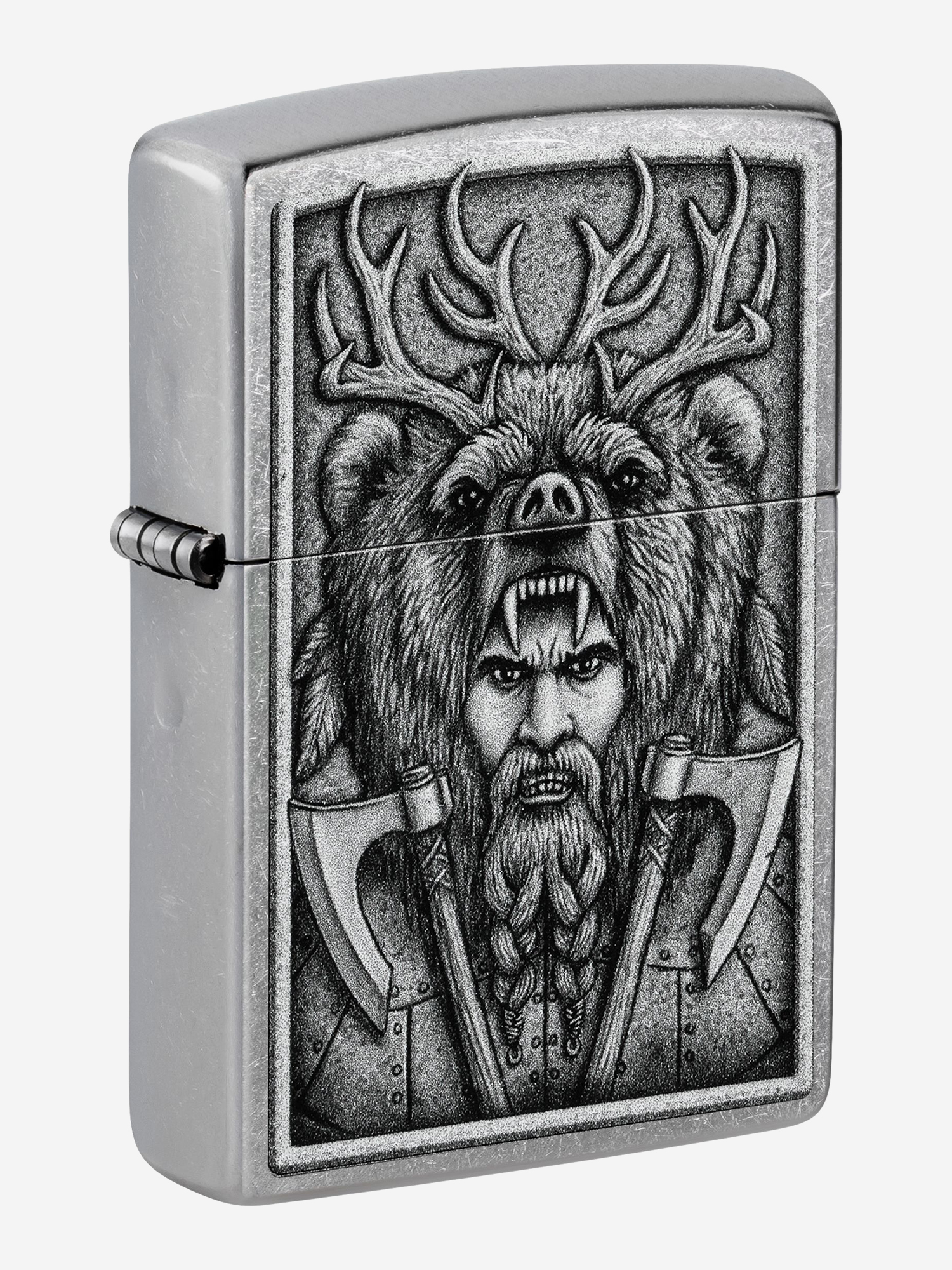 

Зажигалка бензиновая ZIPPO 48731 Barbarian, Серебряный