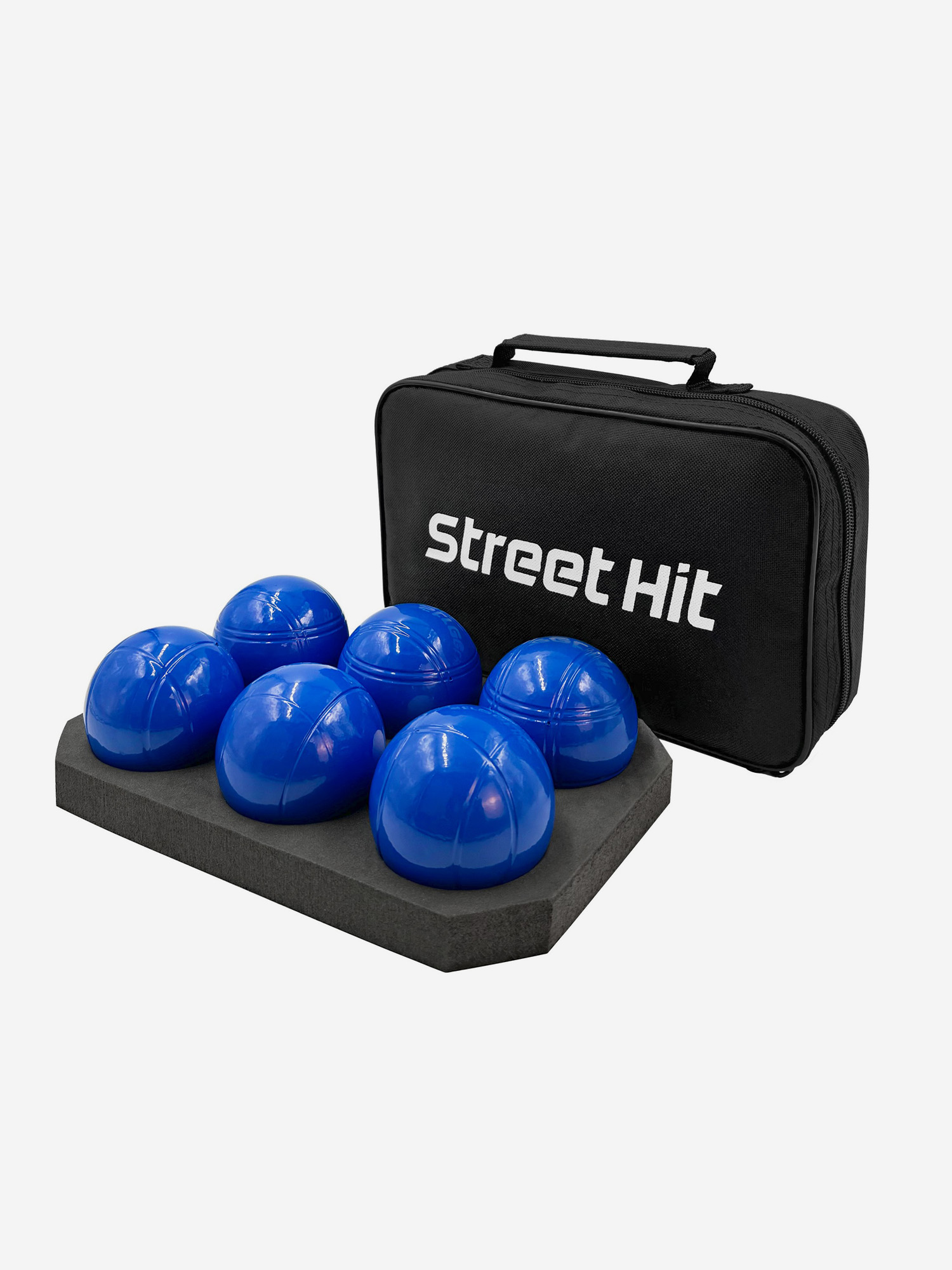 

Набор для игры Street Hit Петанк, 6 шаров из металла, синий, Синий