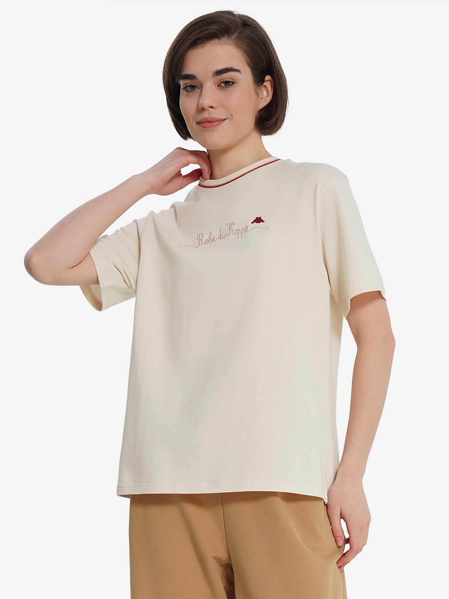 Футболка женская оверсайз Robe di Kappa, бежевый, арт. 35471