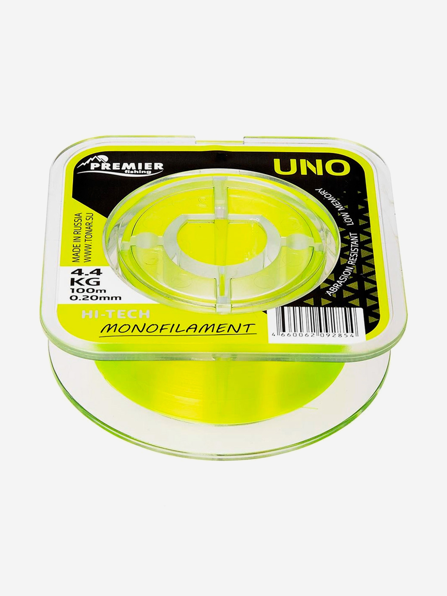

Леска для рыбалки Premier Fishing UNO Nylon 0,20мм, 100м, 4,4кг, флюоресцентно-желтый, Желтый