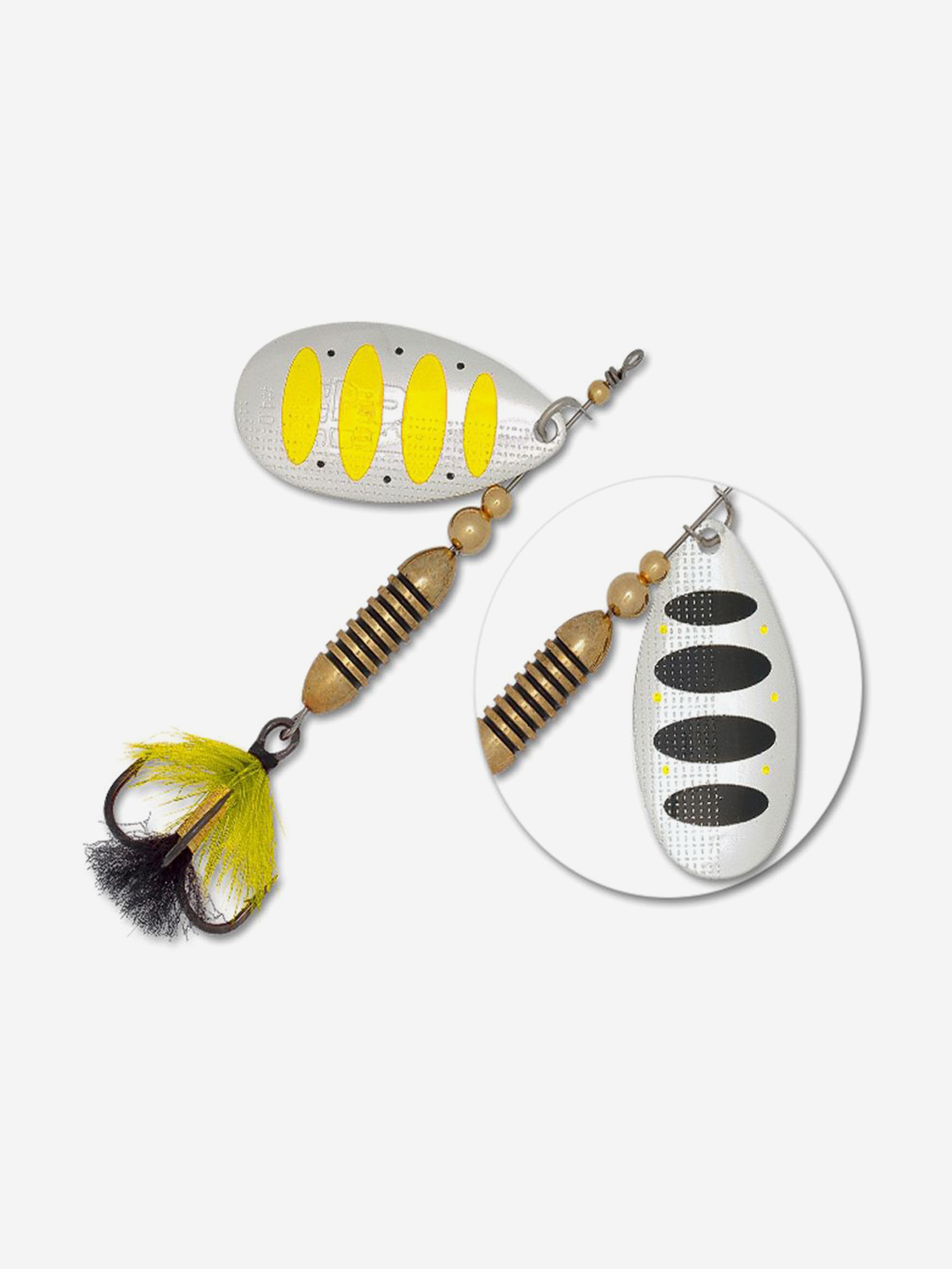 Изображение товара Блесна вертушка Pontoon21 AV Type B #1.0 желтая 4,1 г для хищной рыбалки