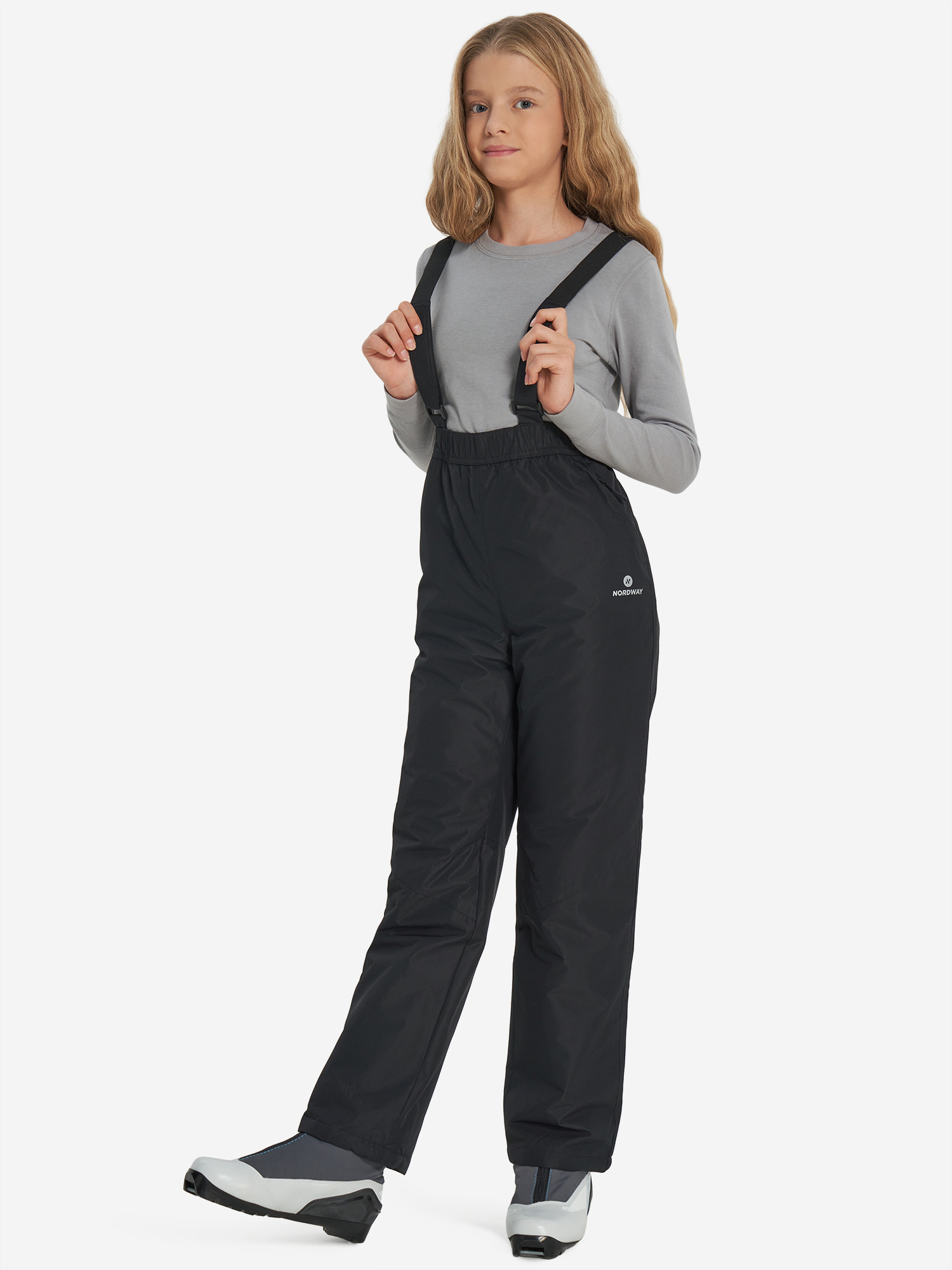 Брюки утепленные для девочек Nordway, черный, арт. 138537ndw-99