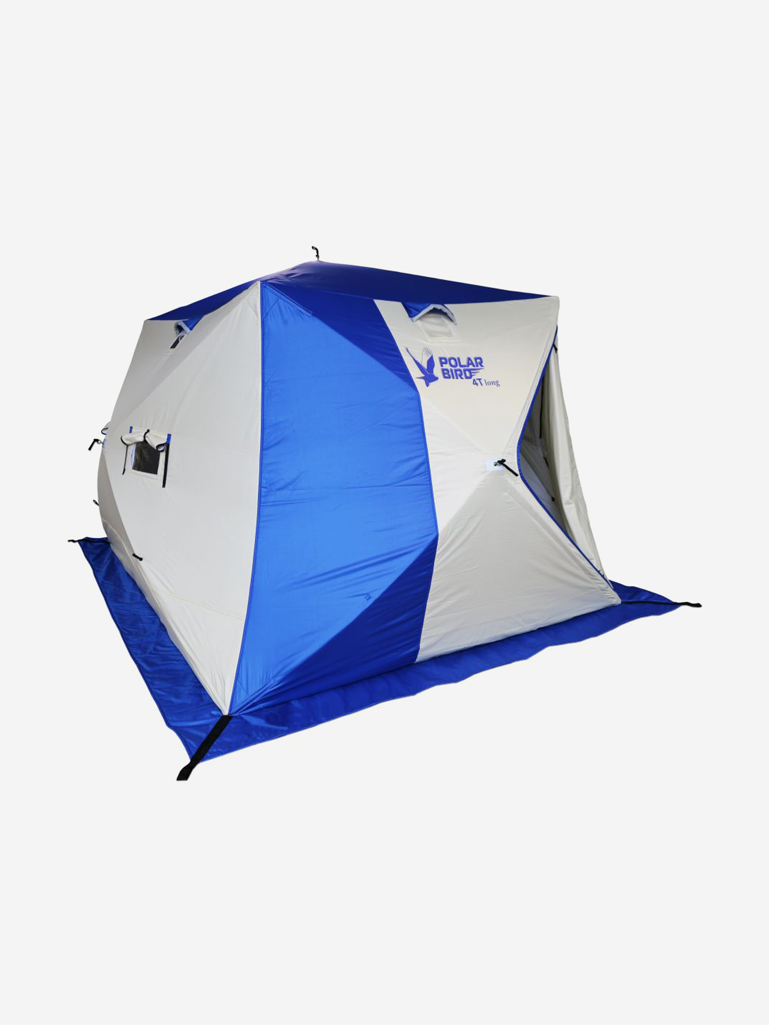 

Палатка зимняя 4-местная Polar Bird 4T Long для рыбалки, трехслойная, Голубой