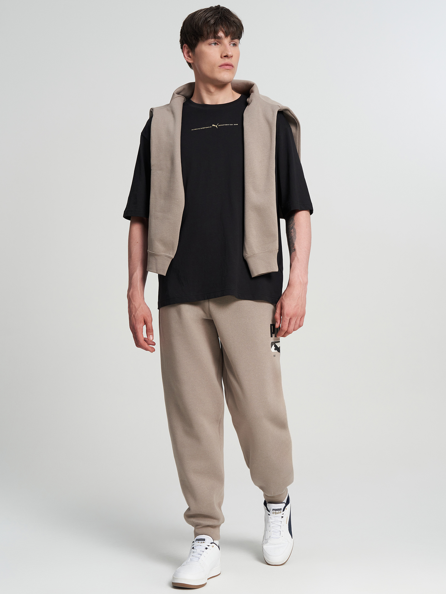 Брюки мужские PUMA Sport Logo Play, Серый 4