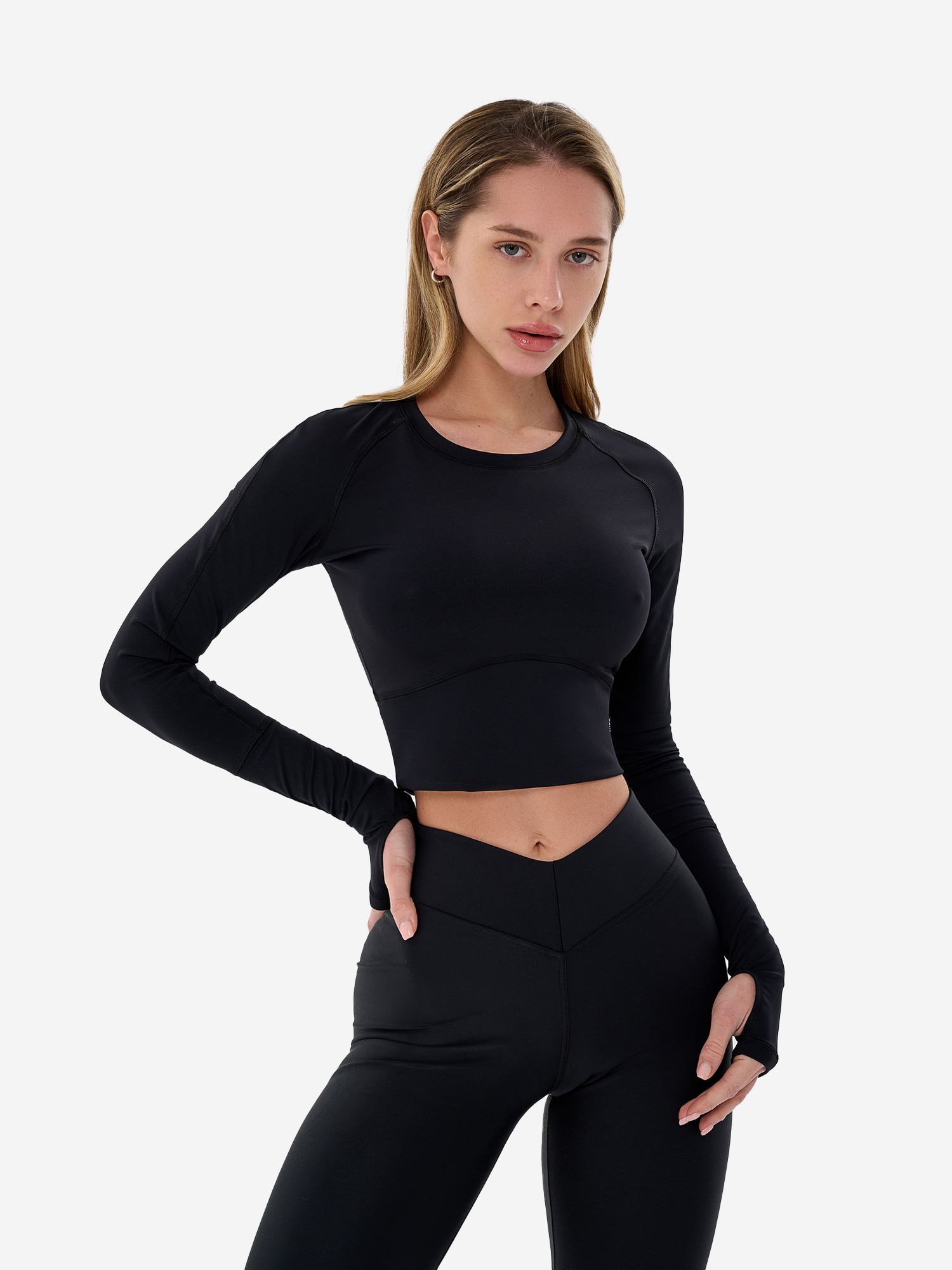 Изображение товара Женский рашгард Bona Fashion Activity Rash Black для фитнеса