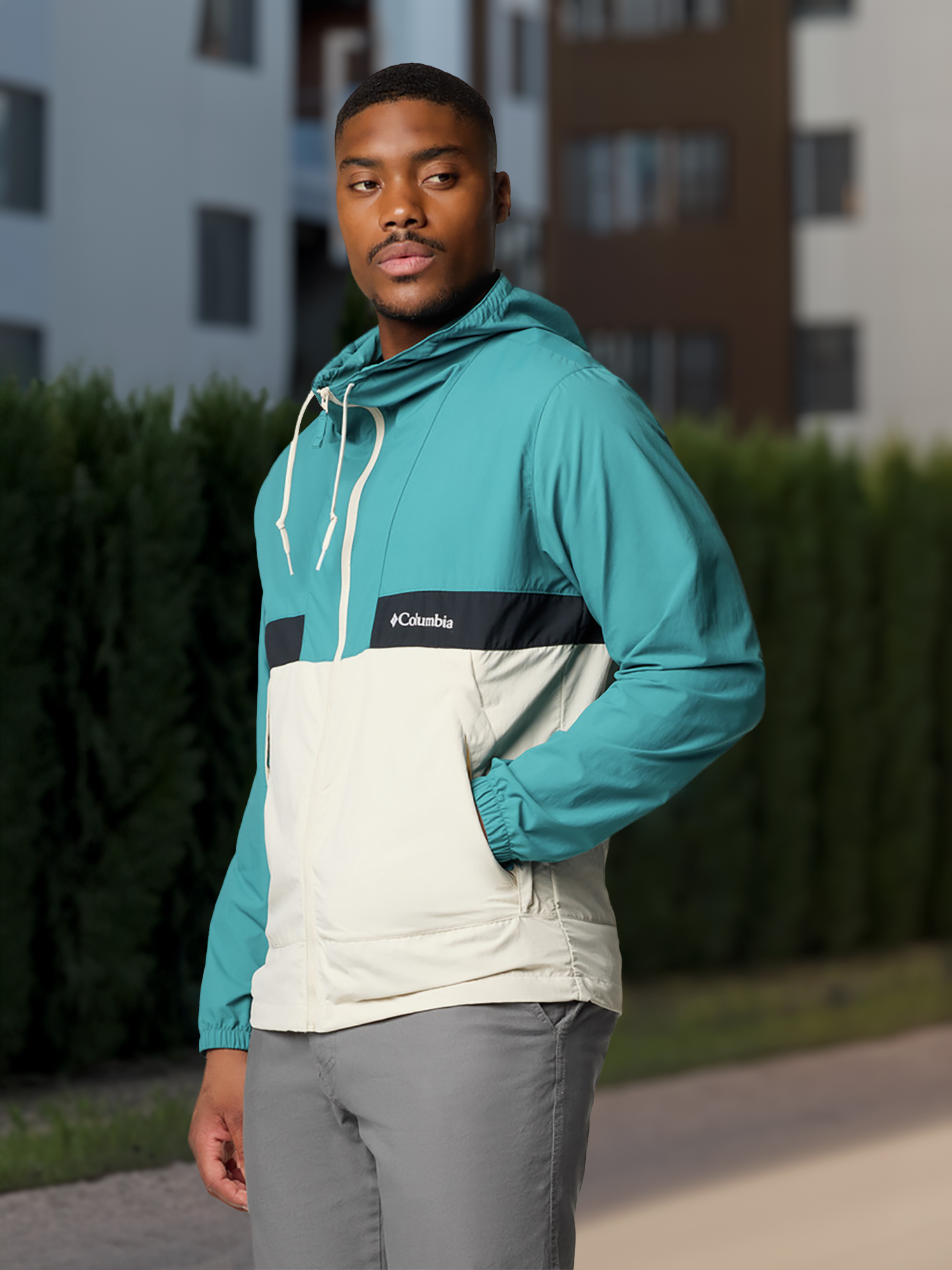 

Ветровка мужская Columbia Spire Valley Hooded Windbreaker, Голубой