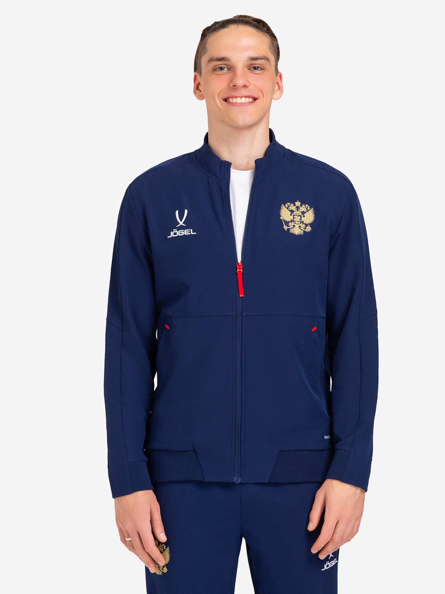 

Куртка спортивная Jögel NATIONAL PerFormDRY Woven Jacket, темно-сине-красный, Синий