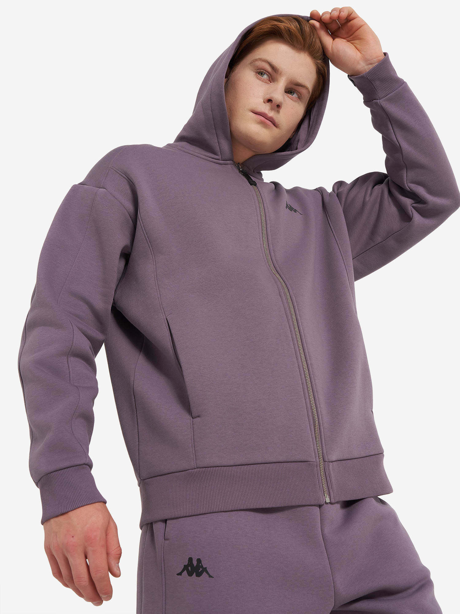 Толстовка мужская оверсайз Kappa, фиолетовый, арт. 29607