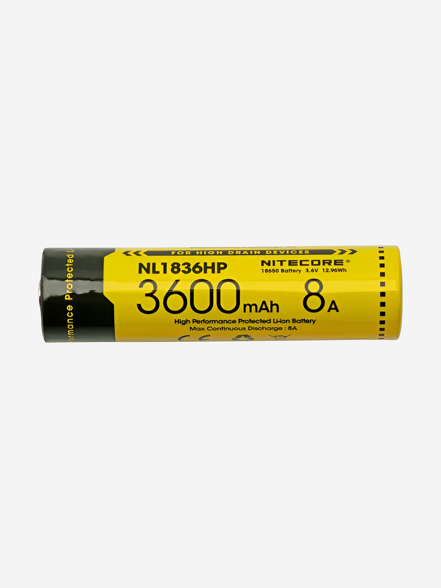 

Аккумулятор защищенный Nitecore NL1836HP 18650, Желтый