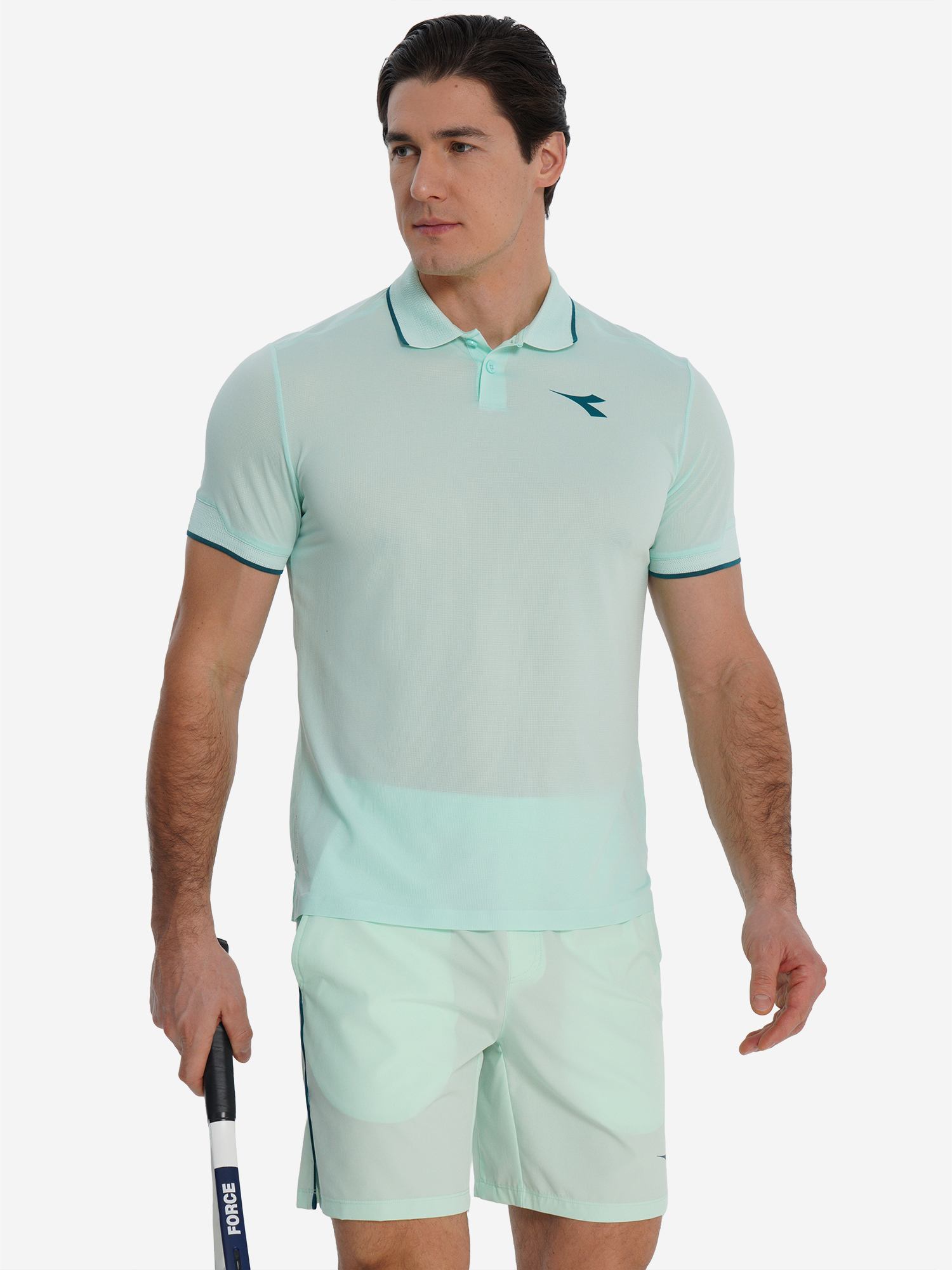 Изображение товара Мужское поло Diadora для тенниса и активного отдыха бледно-зеленое