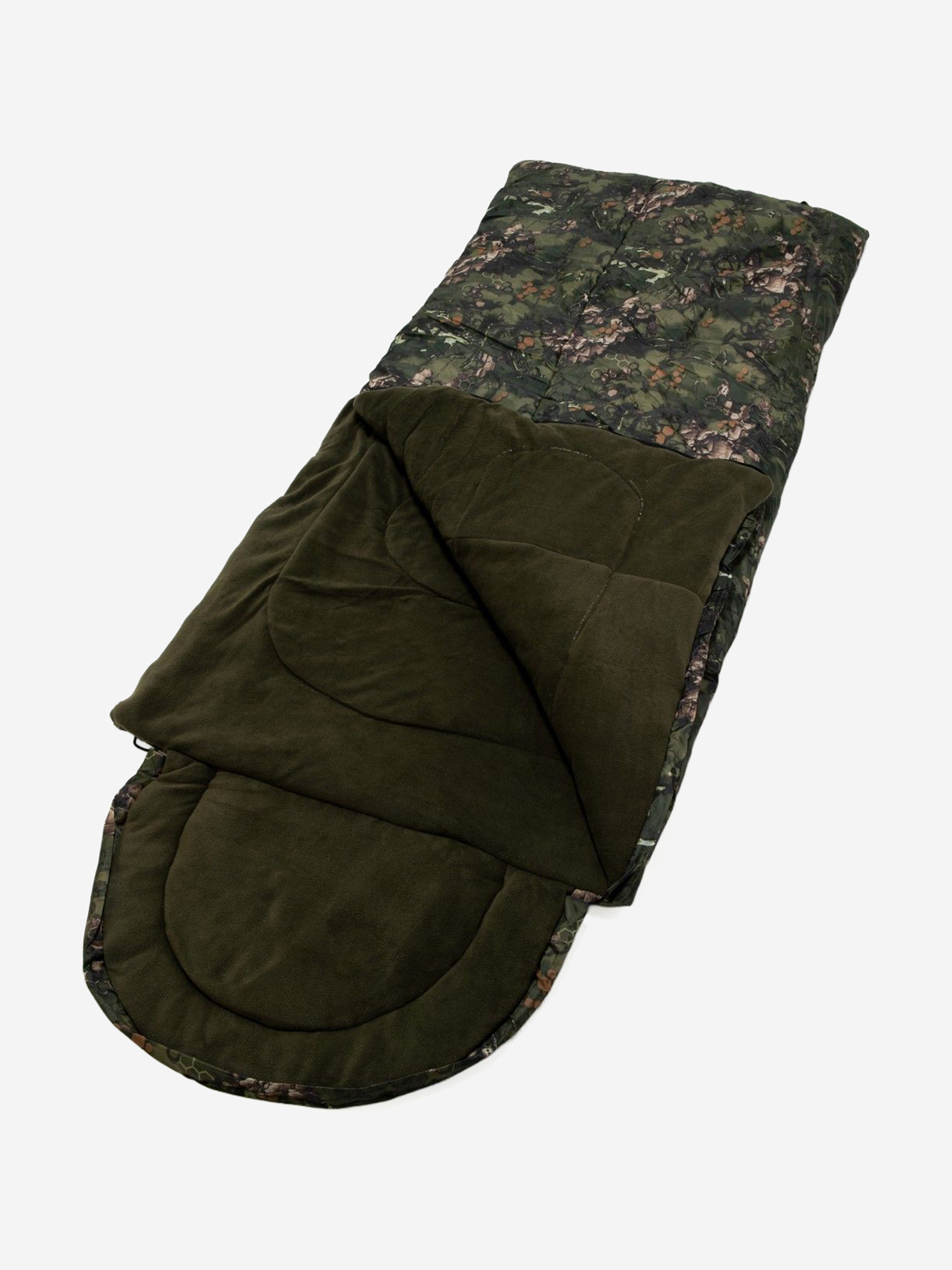 Изображение товара Спальный мешок Huntsman Аляска зимний утепленный с подголовником одноместный (до -20) для охоты и рыбалки, Лес