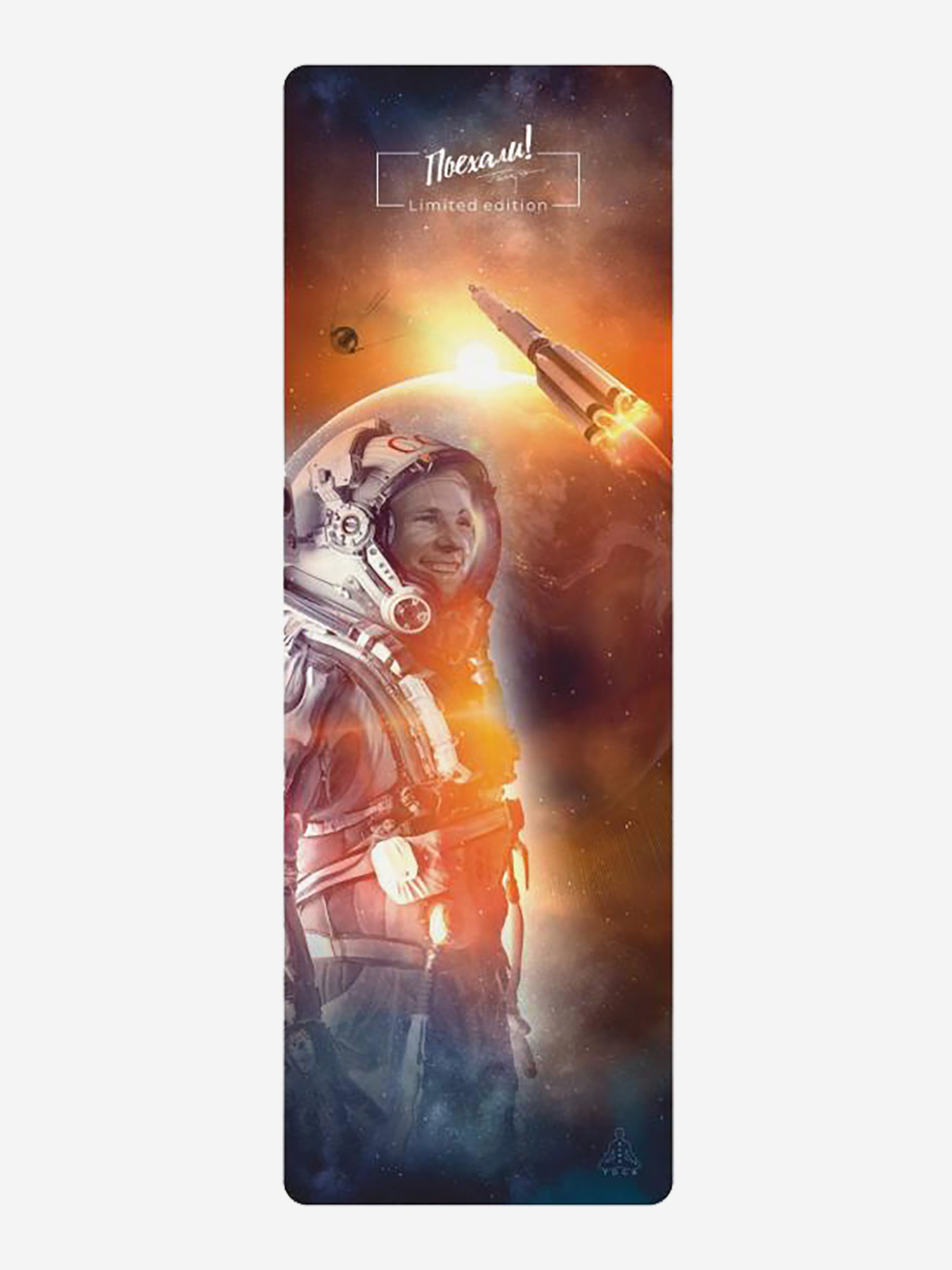 

Коврик для йоги, фитнеса и пилатеса Поехали Space Collection из замши и каучука, 3,5 мм BODHI, Оранжевый