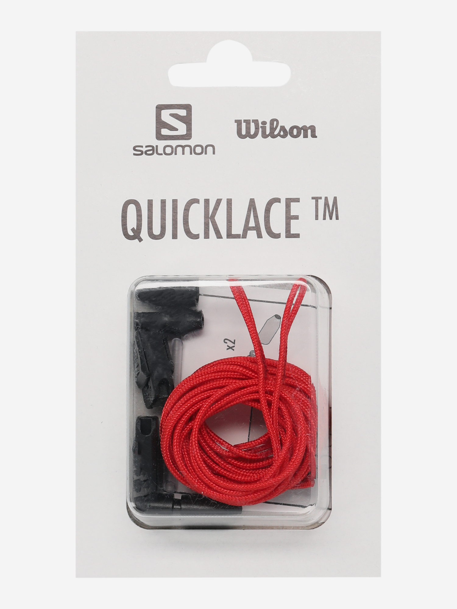 фото Шнурки salomon quicklace kit, красный