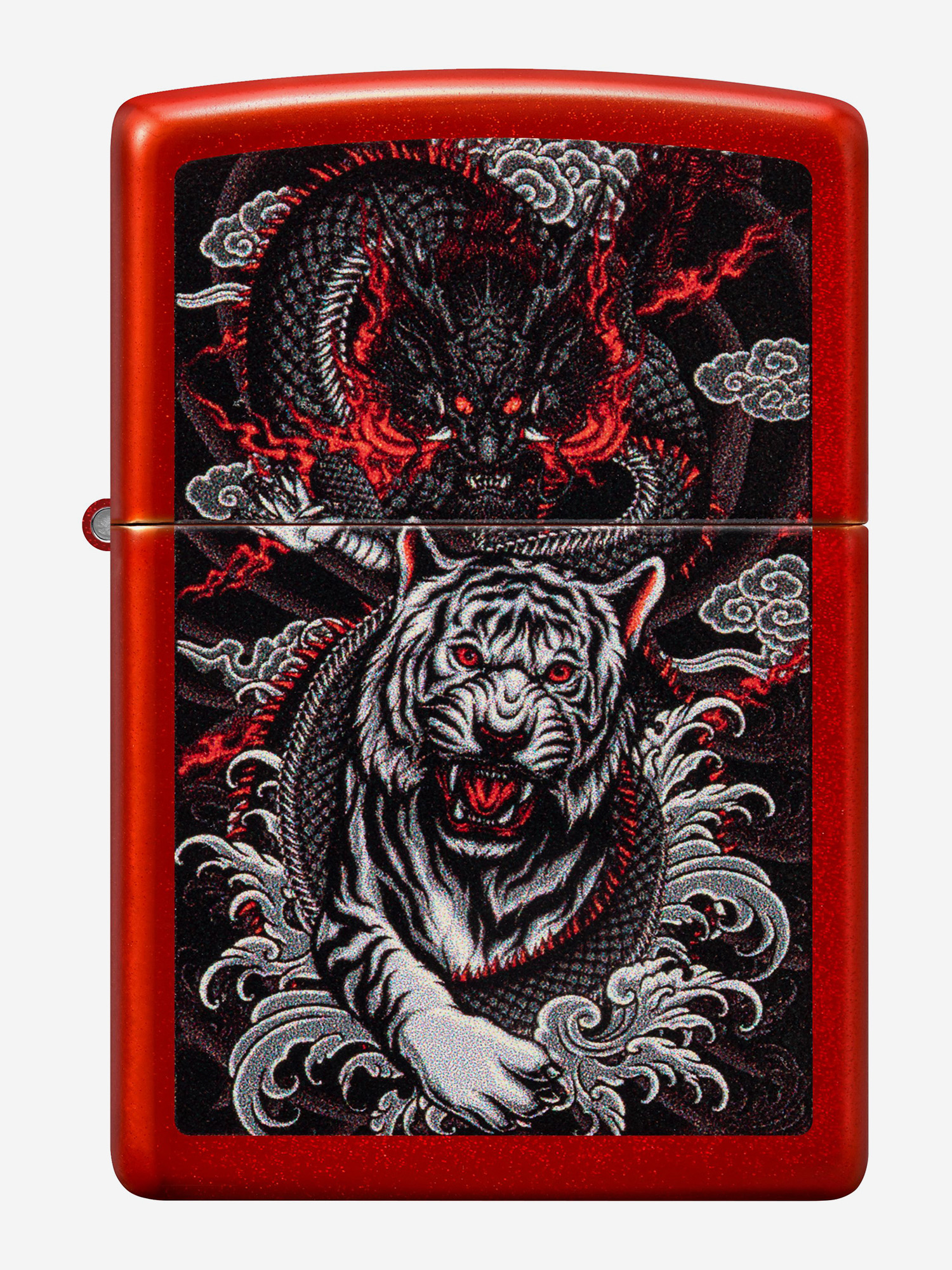

Зажигалка бензиновая ZIPPO 48933 Dragon Tiger, Красный