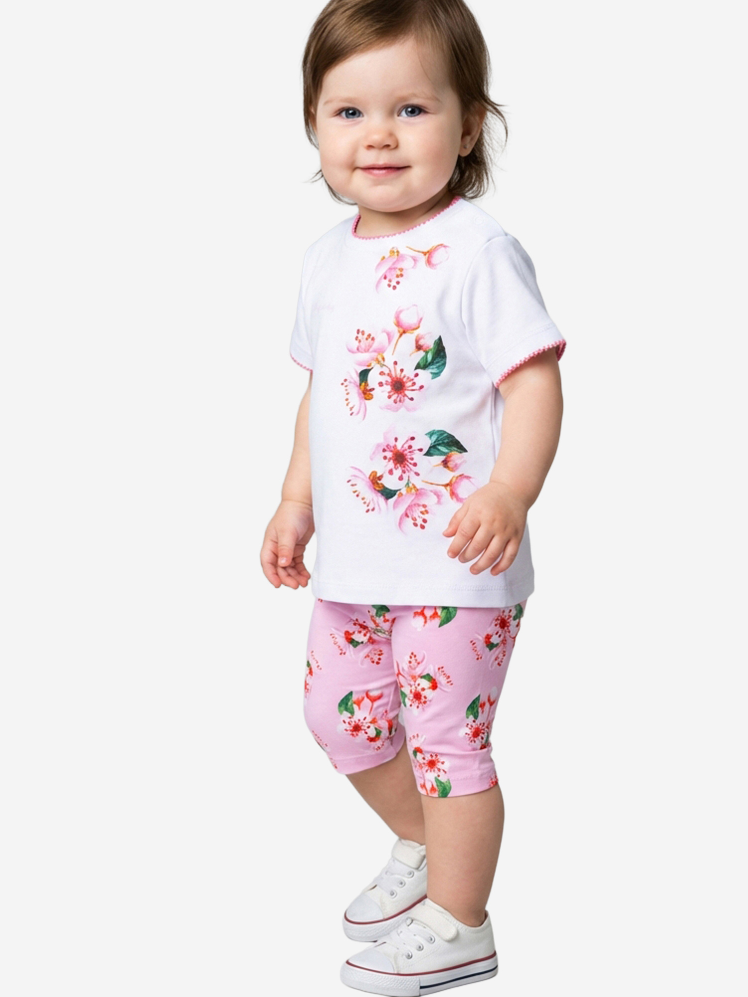 Изображение товара Комплект для девочек PlayToday футболка и легинсы из 100% хлопка