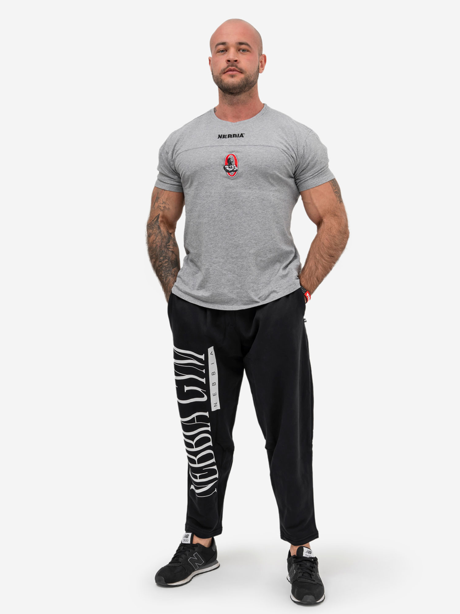 Брюки спортивные мужские NEBBIA Beast Mode On iconic sweatpants 186, Черный 186BLACKSRCYN2B-#000000, размер 50-52 - фото 2