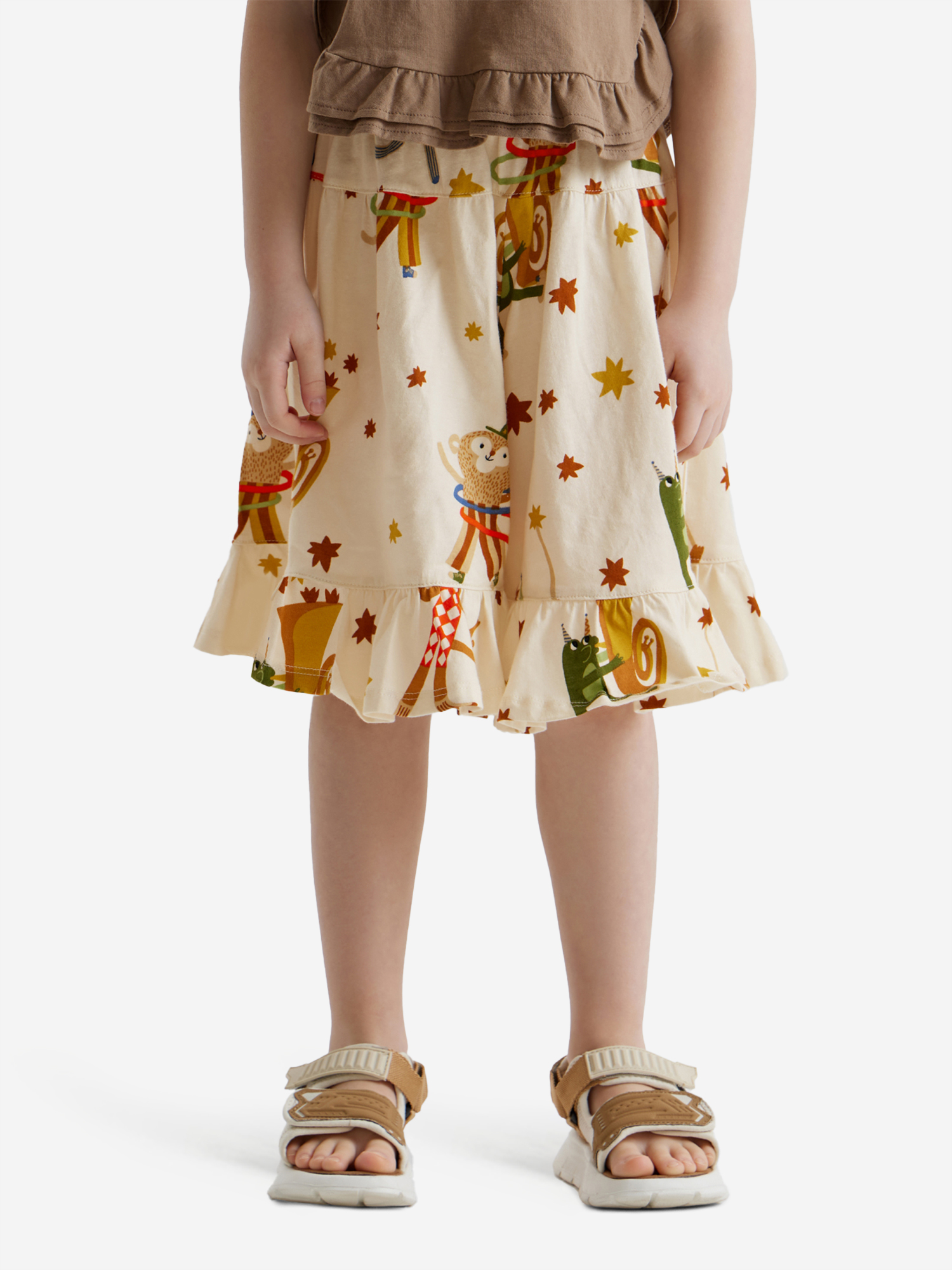 Изображение товара Детские летние бежевые шорты HAPPY BABY из хлопка для пляжа и прогулок