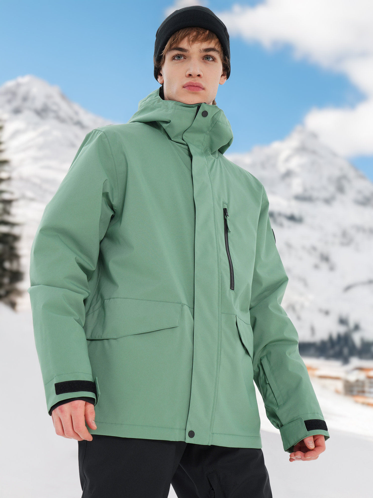 Куртка утепленная Quiksilver Mission Solid, зеленый, арт. eqytj03523q02-gnd0